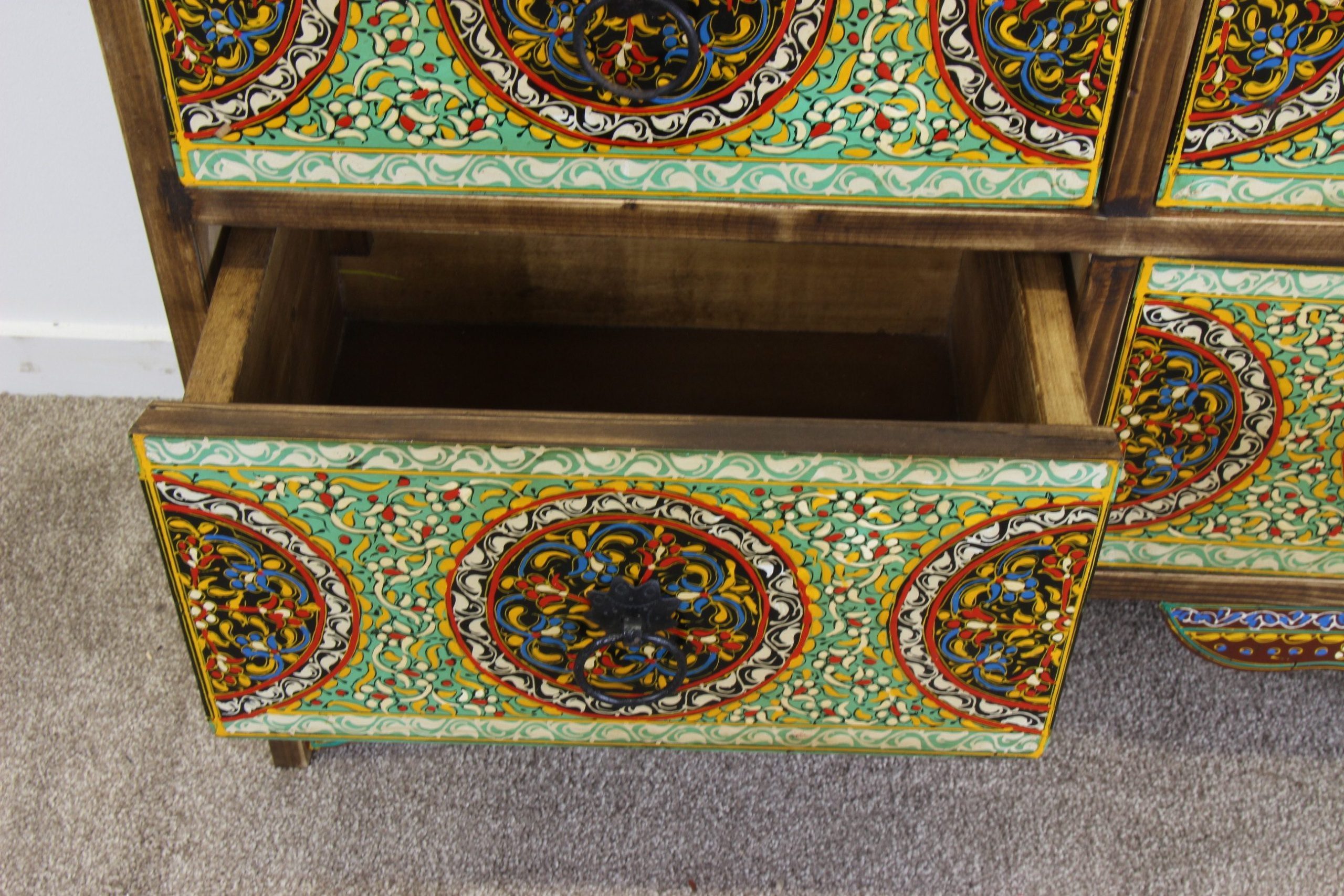 4 Drawer Colourful Hand Painted Cabinet 1A 5