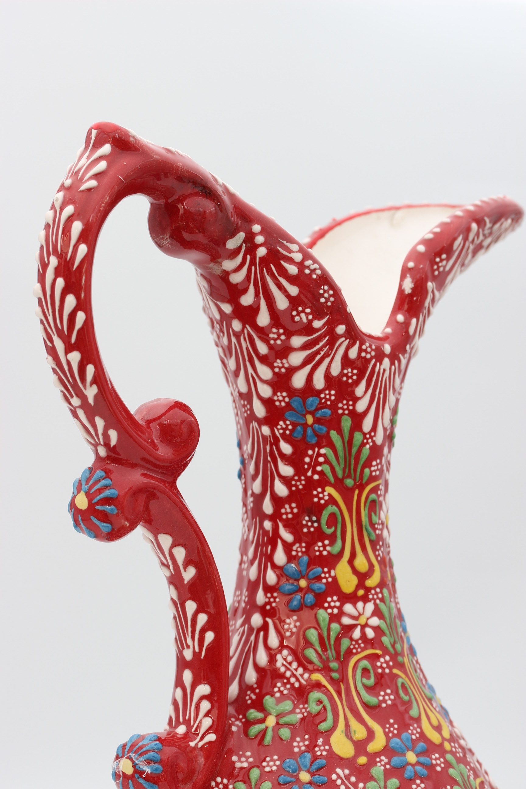 40 cm Handpainted Colouful Turkish Pitcher Vase 10