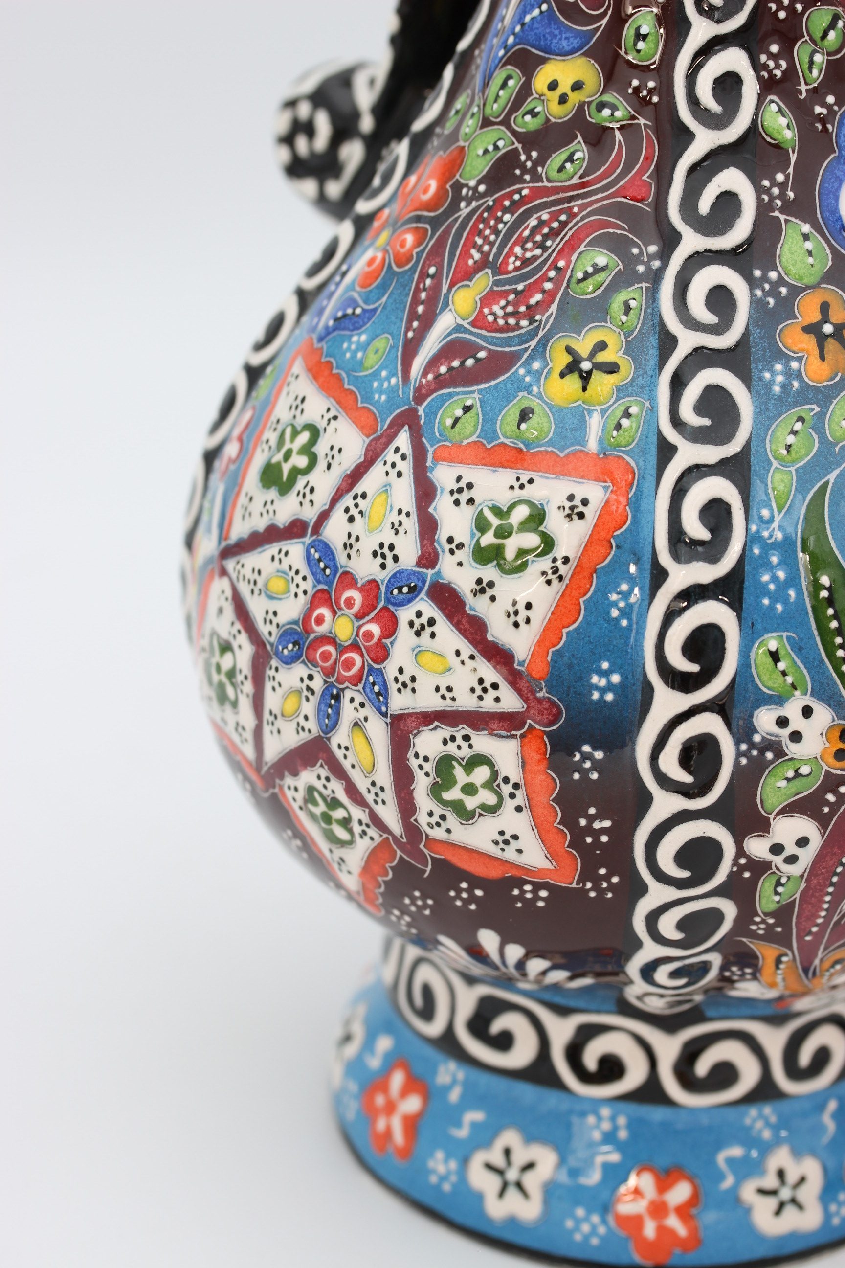 40 cm Handpainted Colouful Turkish Pitcher Vase 2h