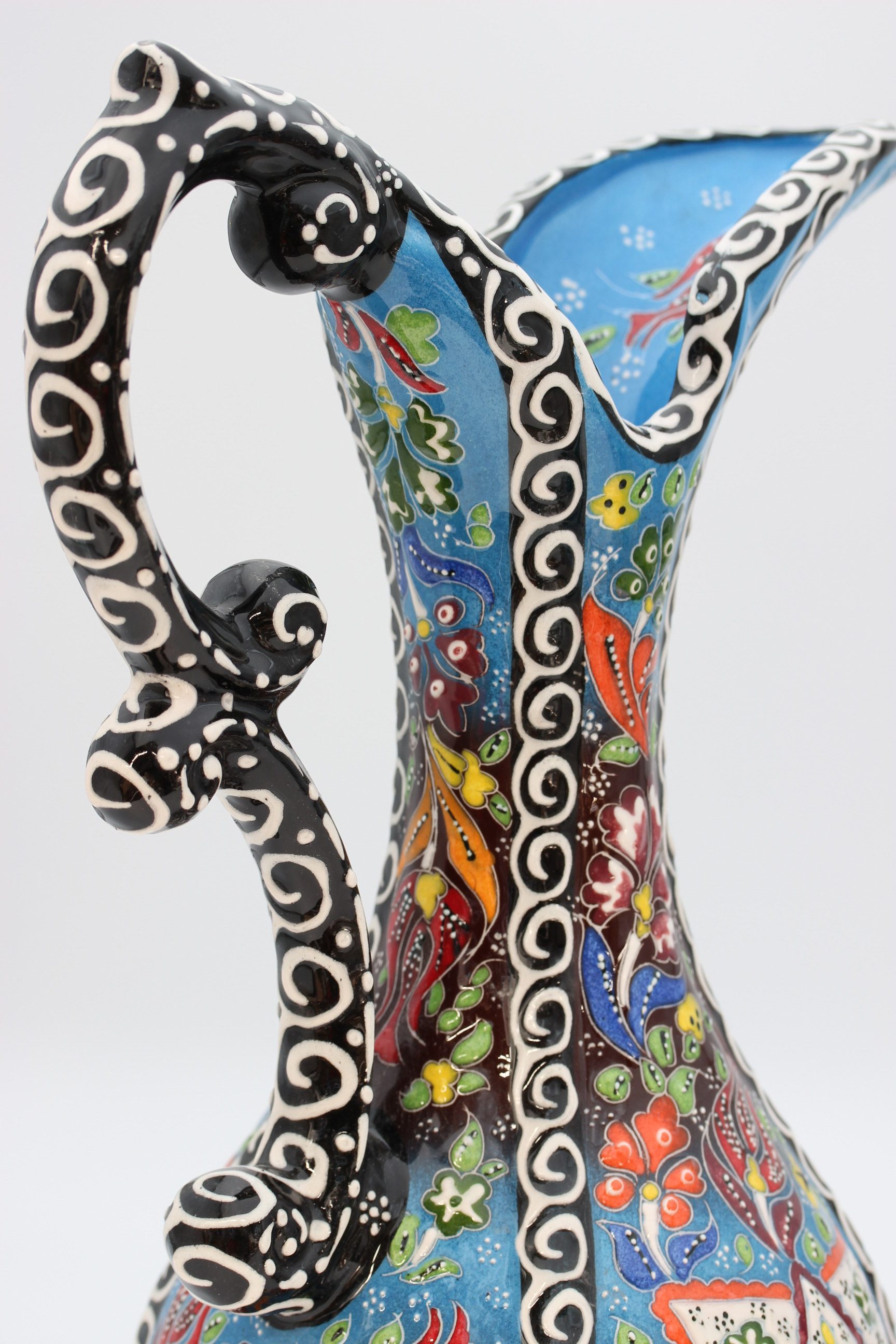 40 cm Handpainted Colouful Turkish Pitcher Vase 2k