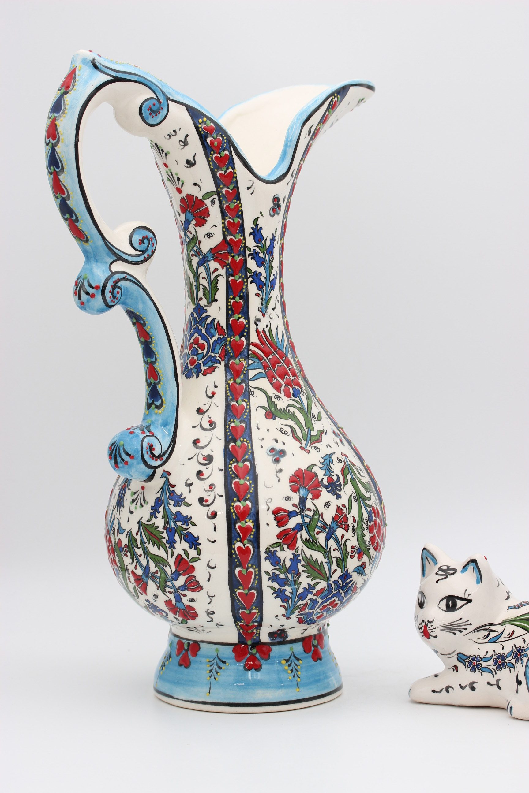40cm Handpainted Turkish Pitcher Vase Tulip 3d
