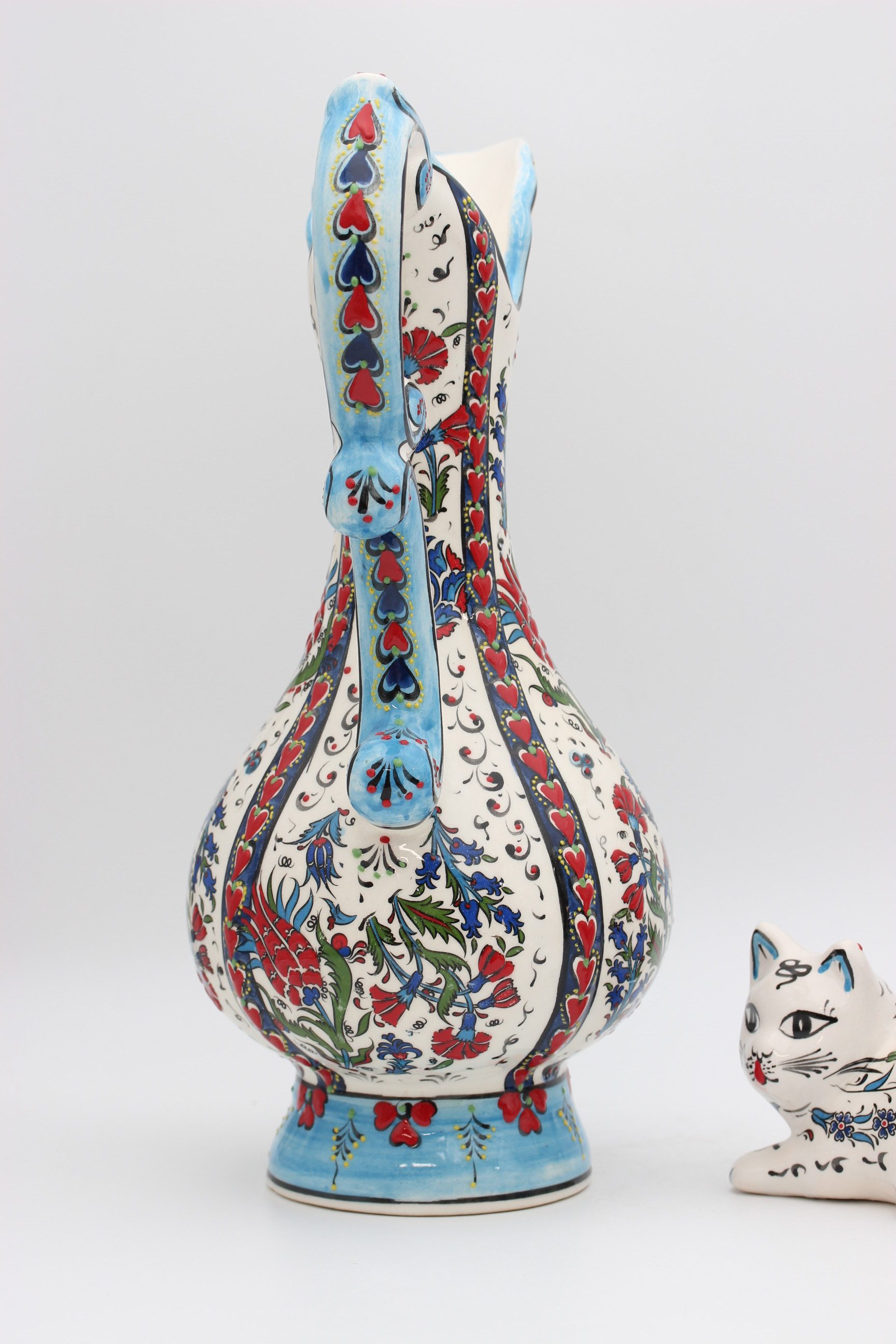 40cm Handpainted Turkish Pitcher Vase Tulip 3e