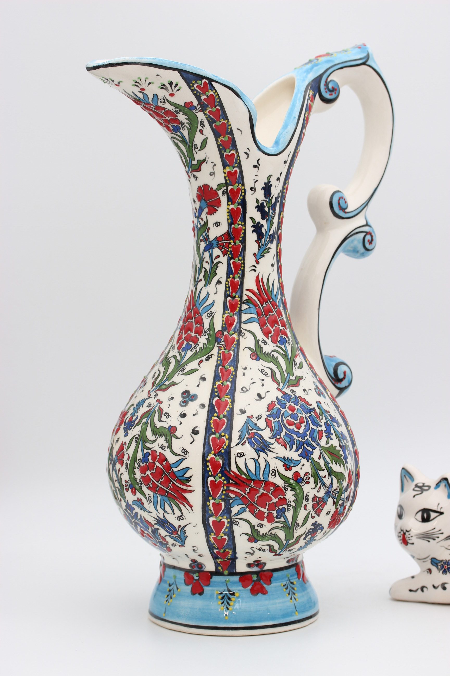 40cm Handpainted Turkish Pitcher Vase Tulip 3f