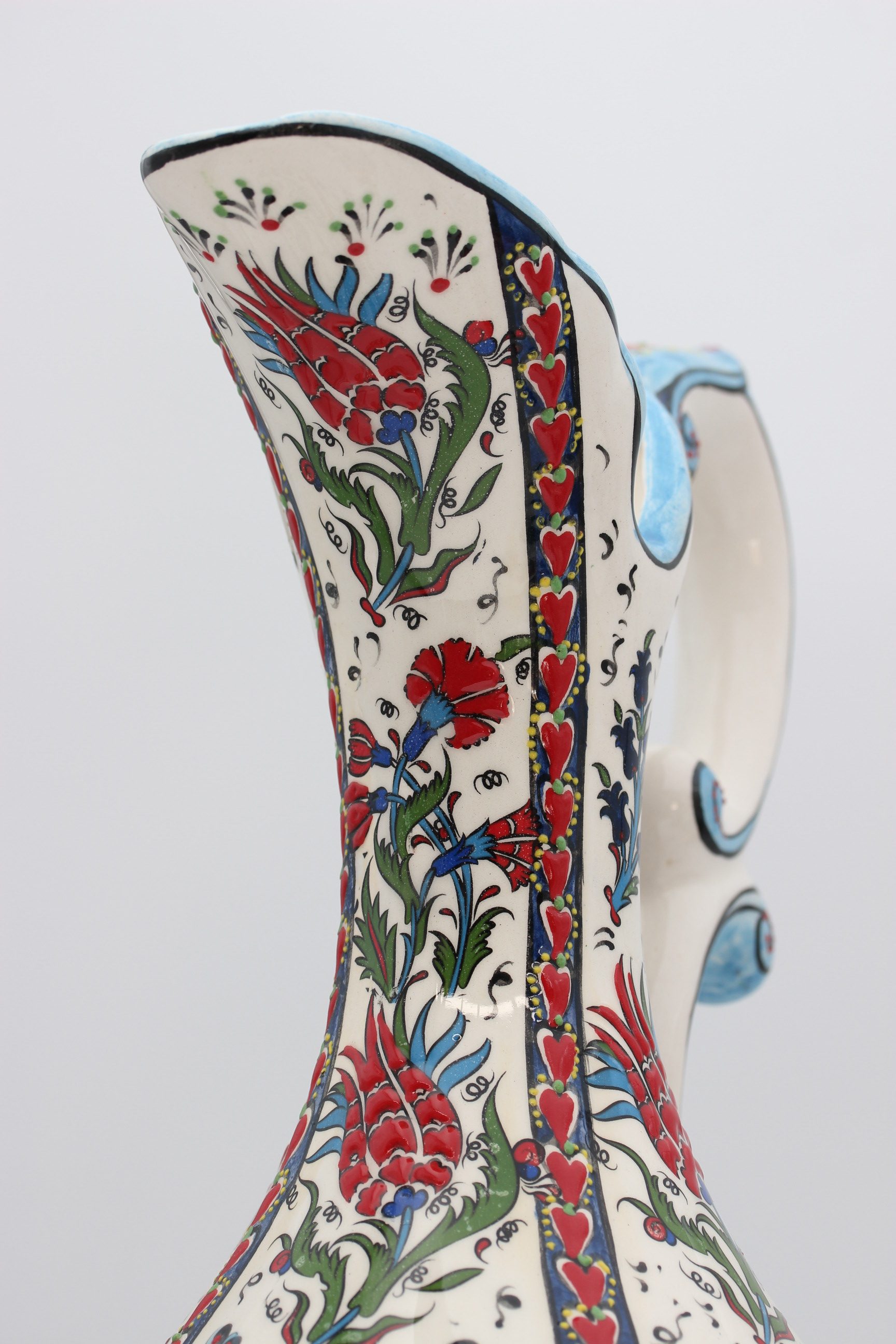 40cm Handpainted Turkish Pitcher Vase Tulip 3g