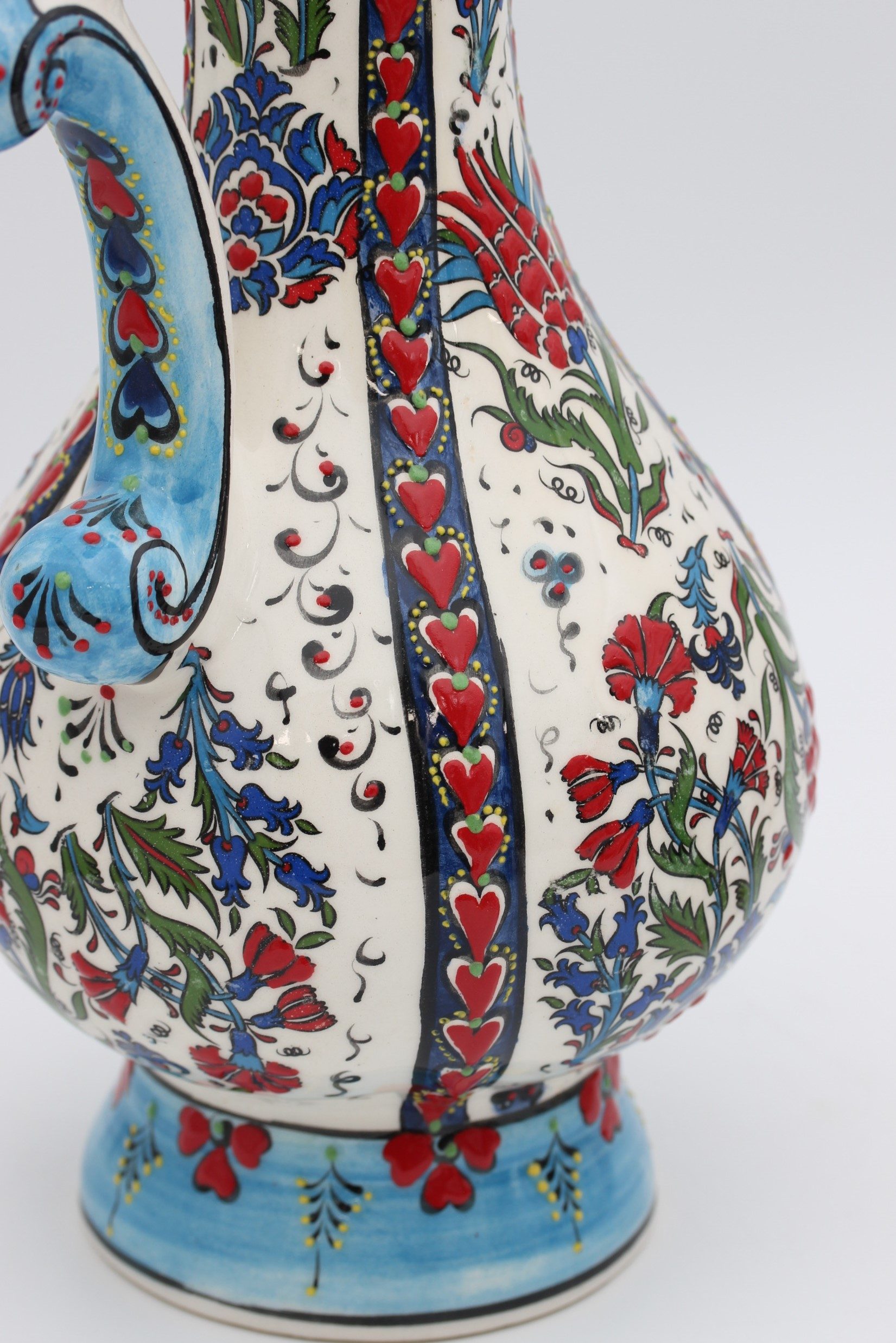 40cm Handpainted Turkish Pitcher Vase Tulip 3i