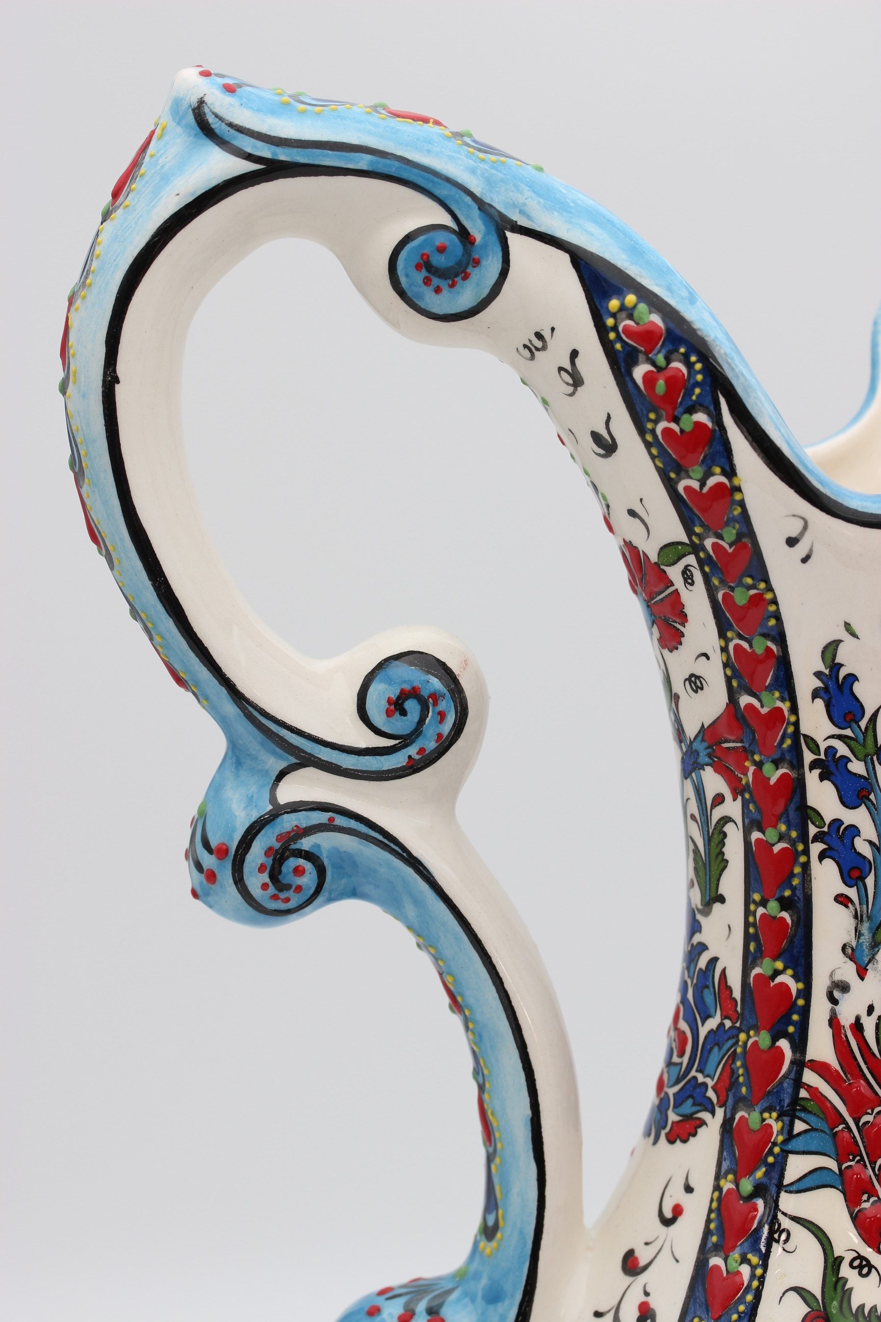 40cm Handpainted Turkish Pitcher Vase Tulip 3k