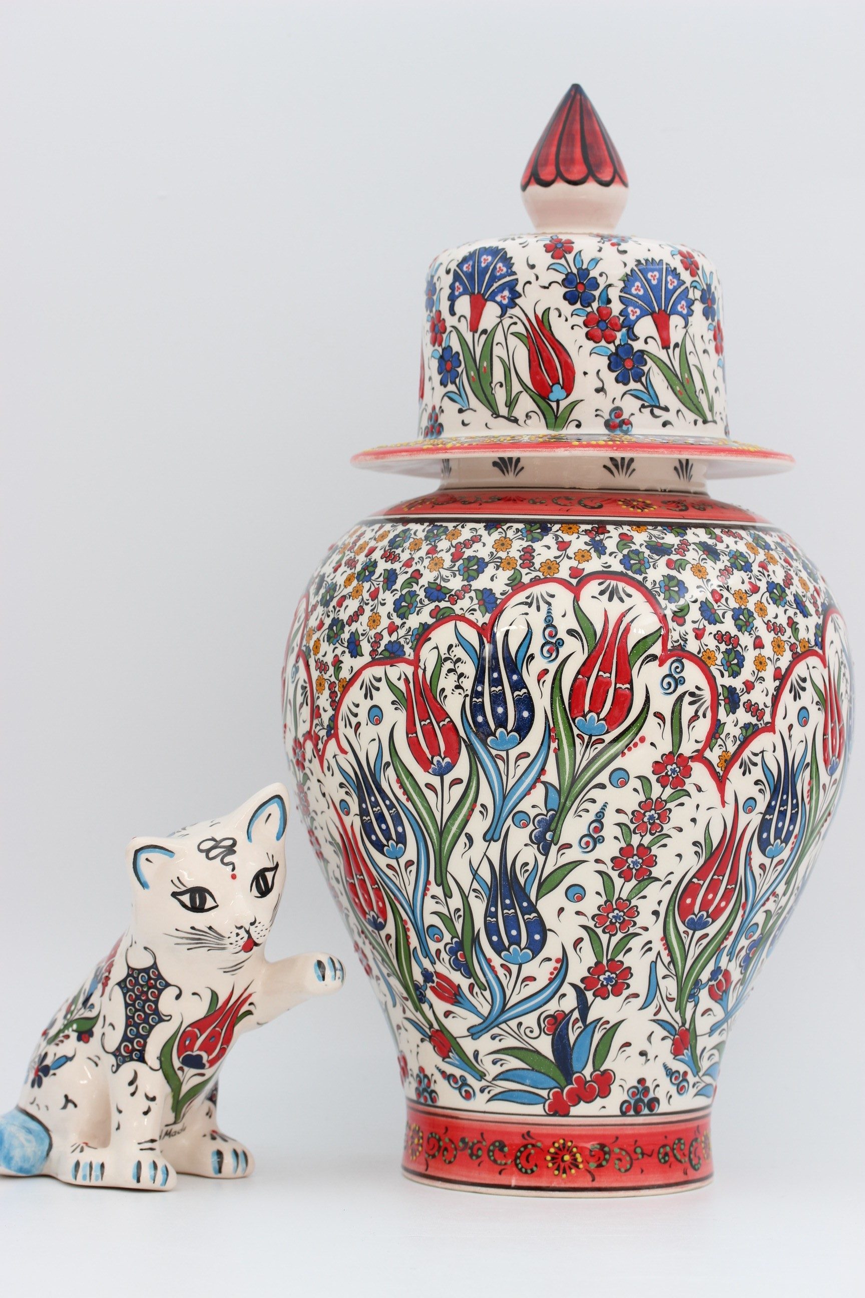 45 cm Hand Crafted Shah Vase Tulip 4b