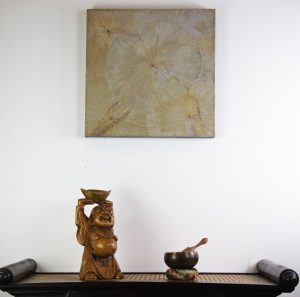 48 x 48 Lotus Leaf Art Mink Grey