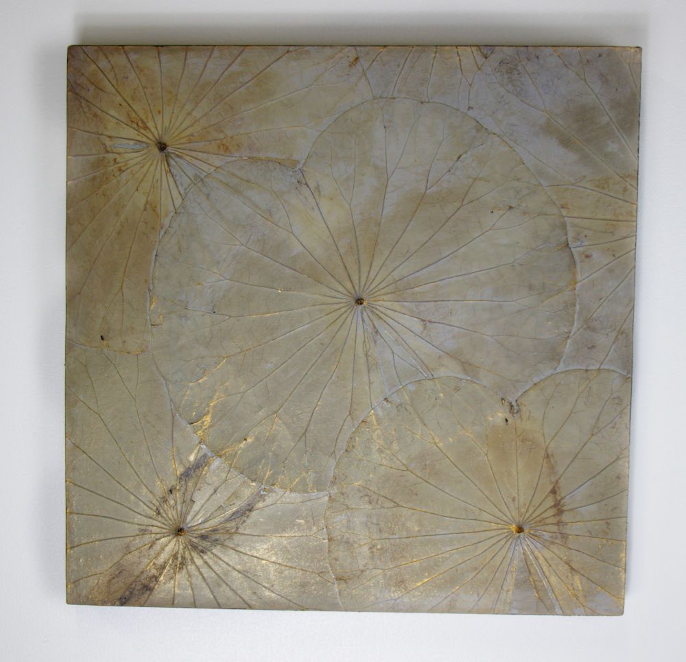 48 x 48 Lotus Leaf Art Mink Grey 2 48 x 48 Lotus Leaf Art Mink Grey