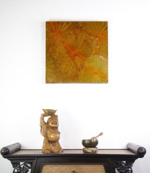 48 X 48 LOTUS LEAF WALL ART