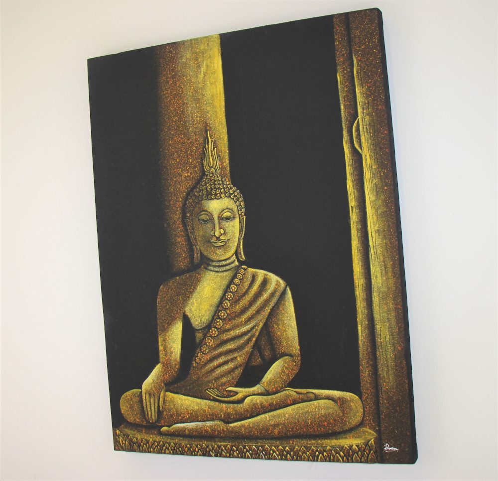 60 x 80 cm Meditation Buddha Hand Painted 2