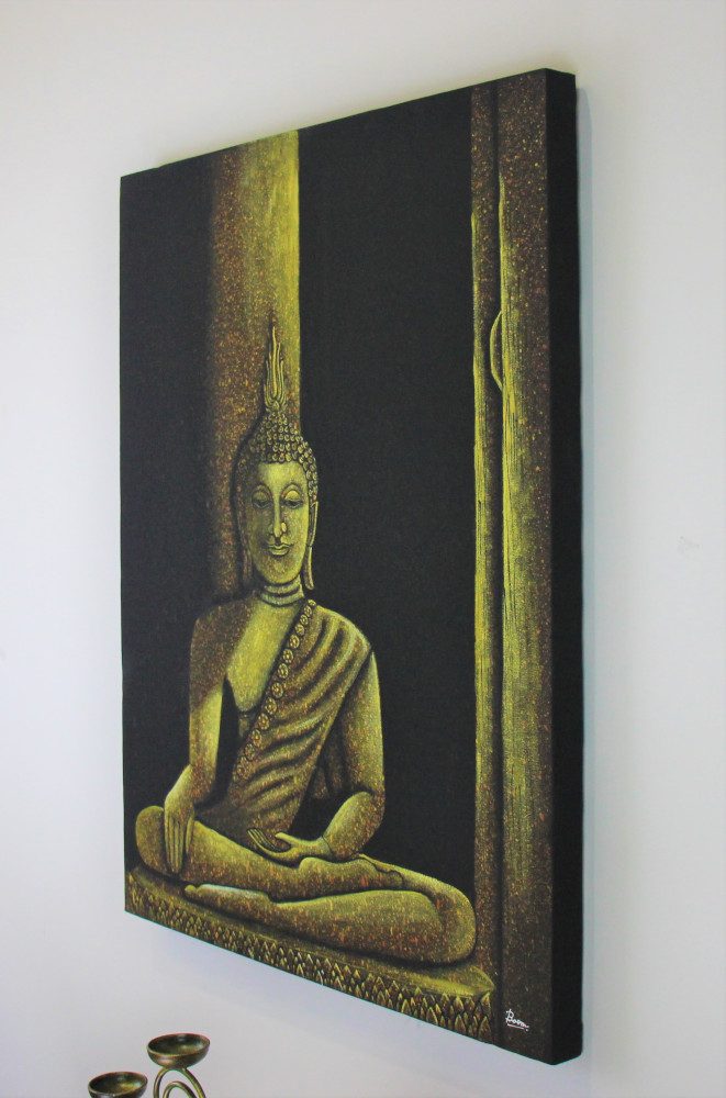 60 x 80 cm Meditation Buddha Hand Painted 3