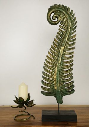 68cm Large Fern Antique Green L
