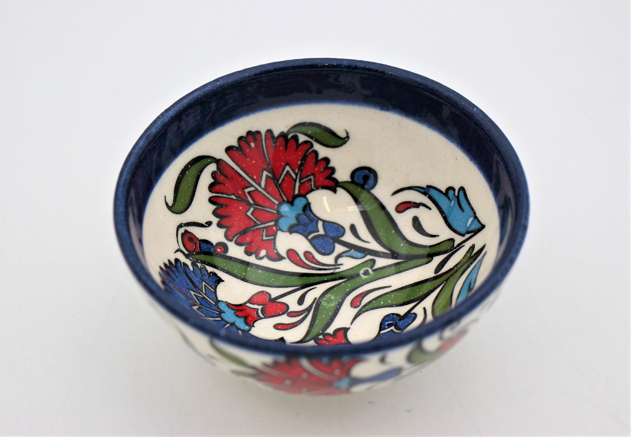 8cm Turkish Hand Painted Ceramic Bowl Tulip 1