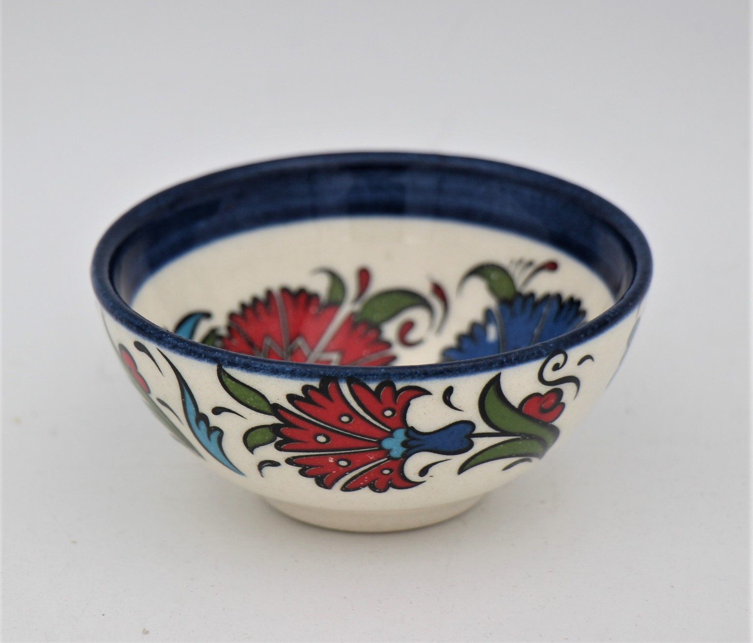 8cm Turkish Hand Painted Ceramic Bowl Tulip 1a