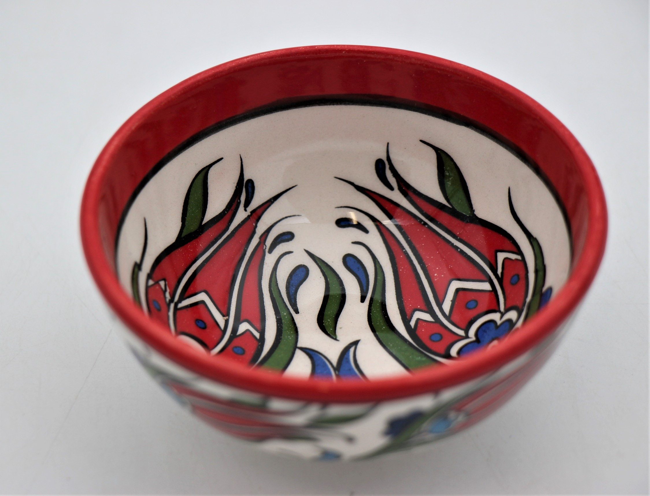 8cm Turkish Hand Painted Ceramic Bowl Tulip 6