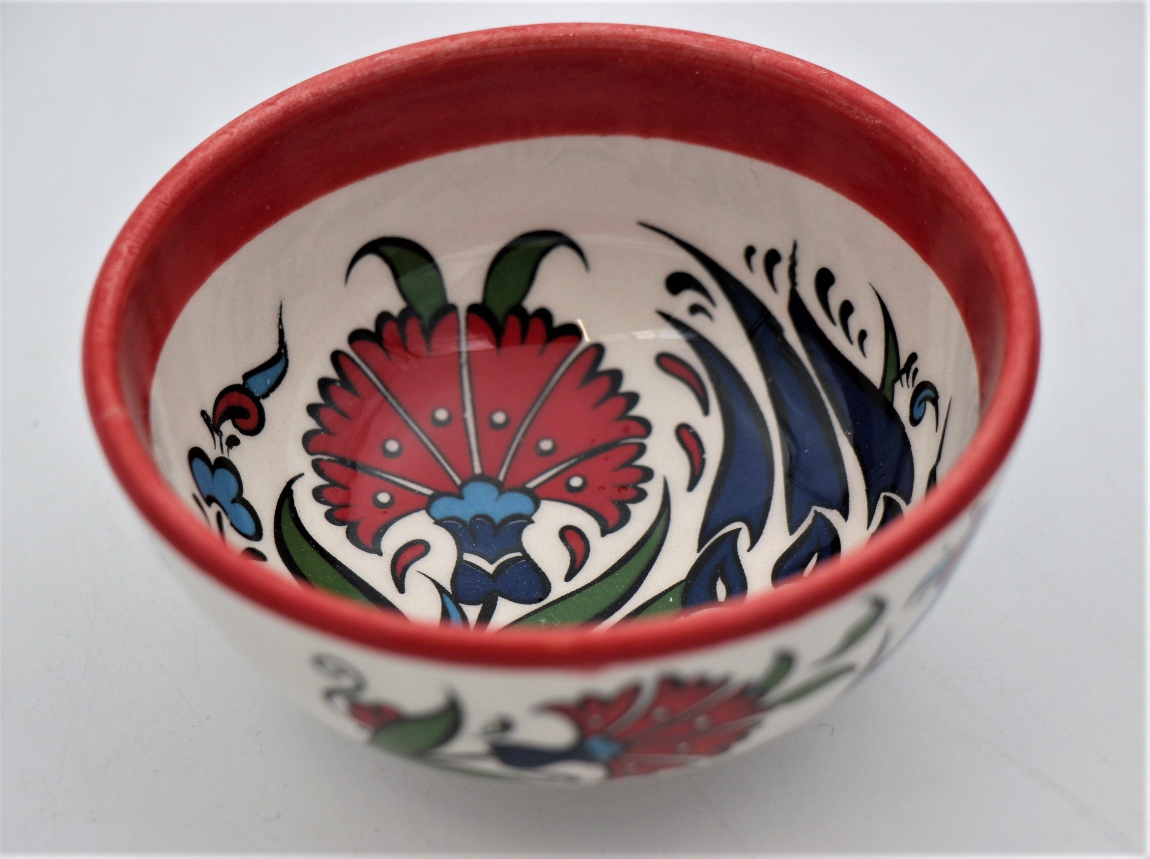 8cm Turkish Hand Painted Ceramic Bowl Tulip 7
