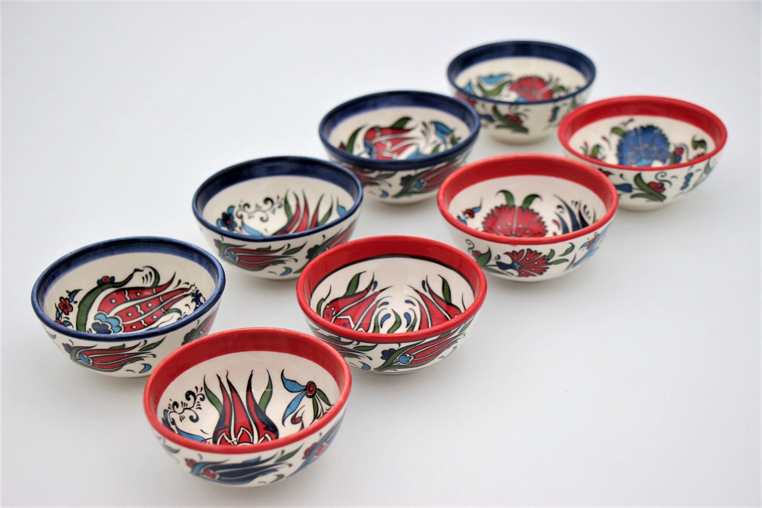 8cm Turkish Hand Painted Ceramic Bowl Tulip all