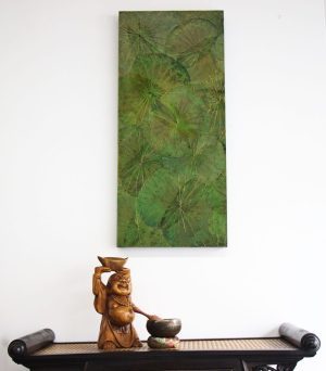 90 X 40 LOTUS LEAF WALL ART