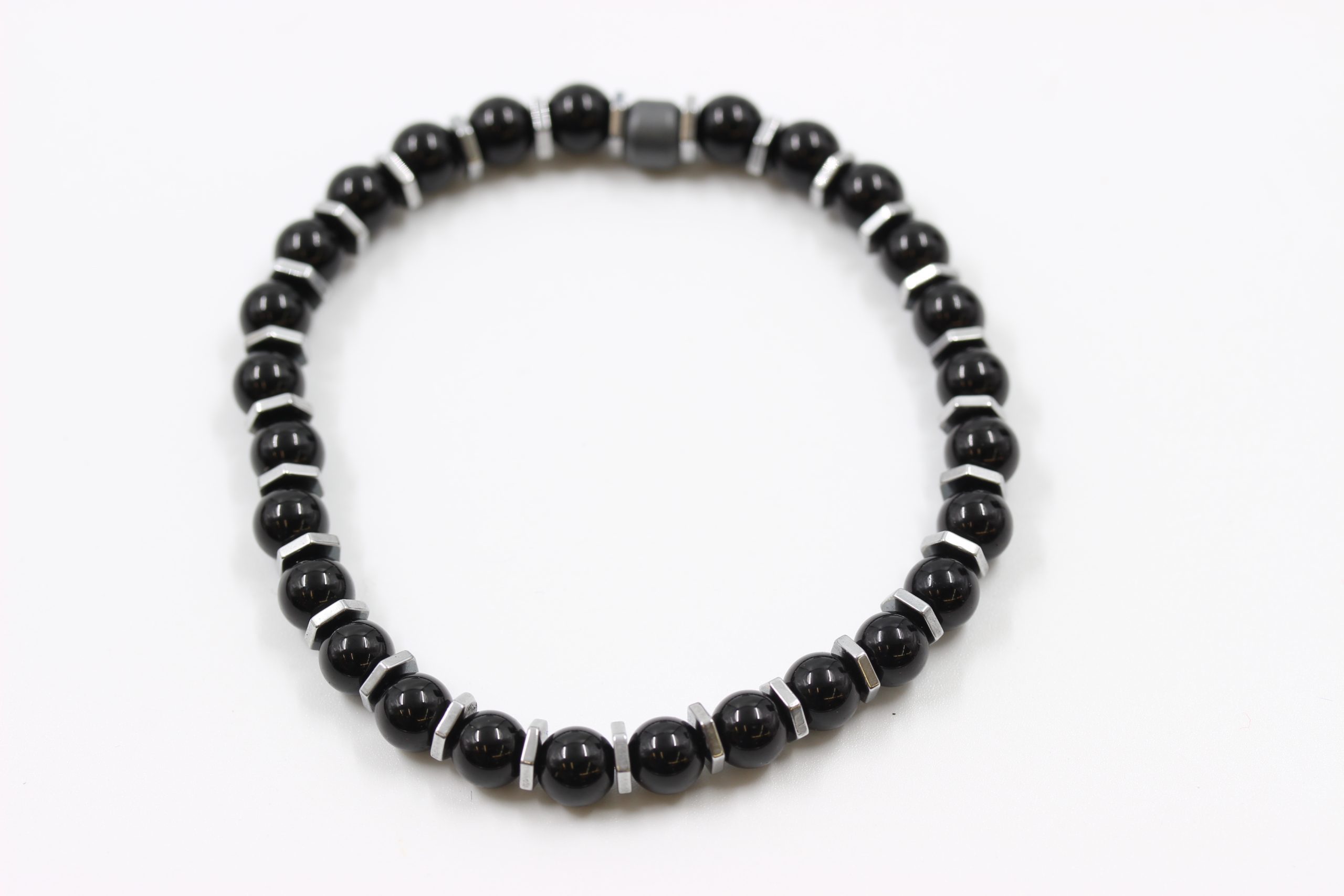 Black Agate Gem Stone Bracelet