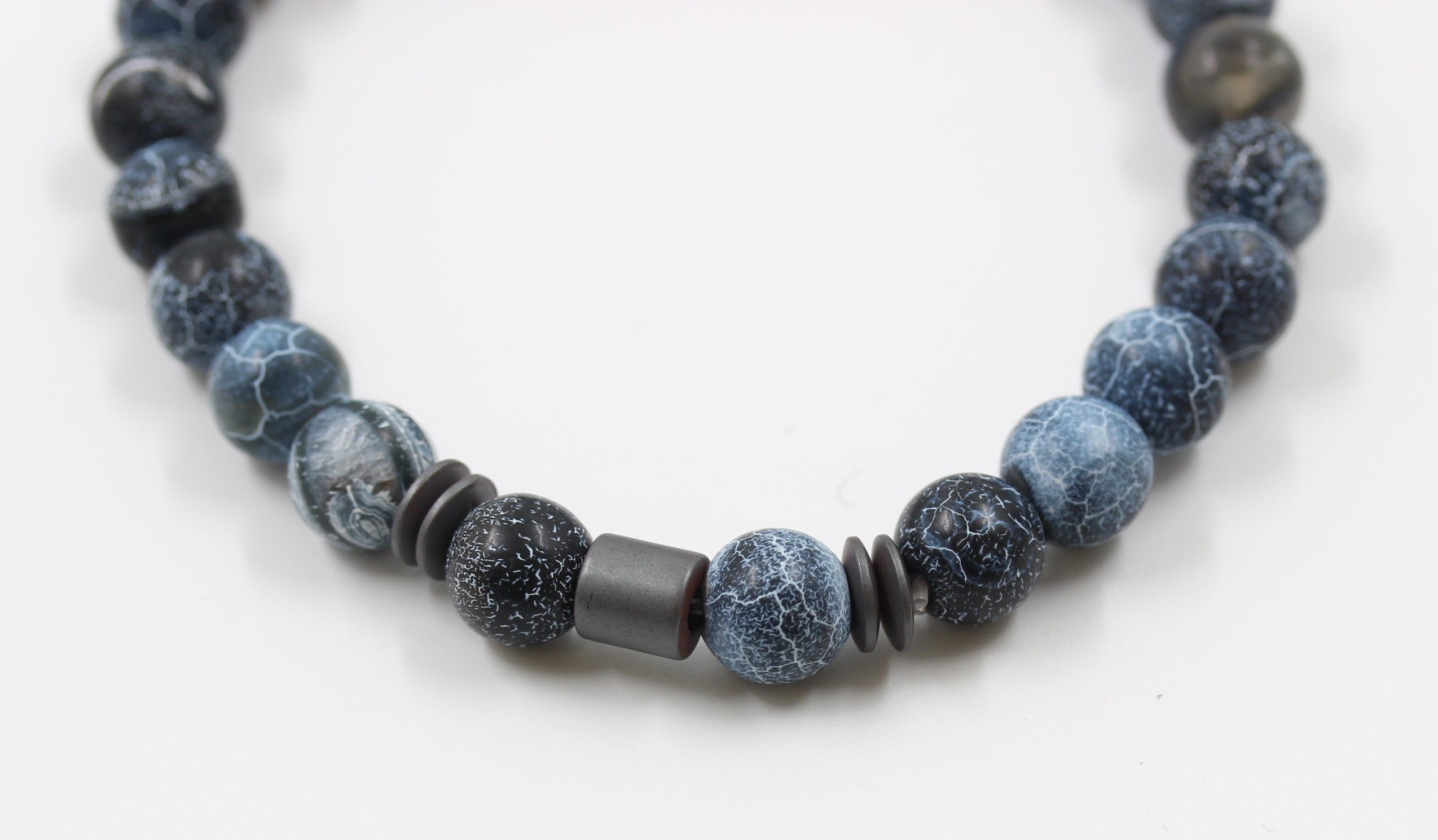 Blue Agate Gem Stone Bracelet 2A
