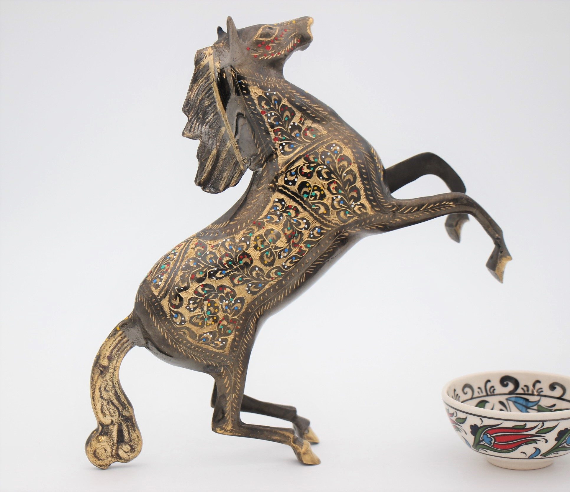 Brass Handcrafted Dancing Horse 30 cm a