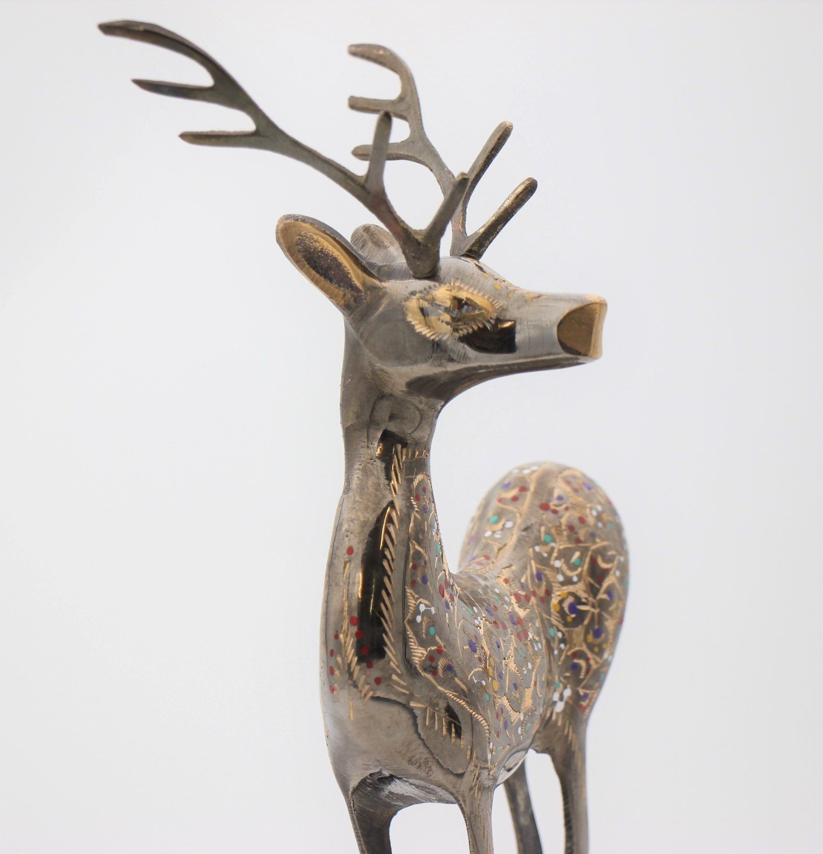 Brass Handcrafted Deer On Ball 25 cm c