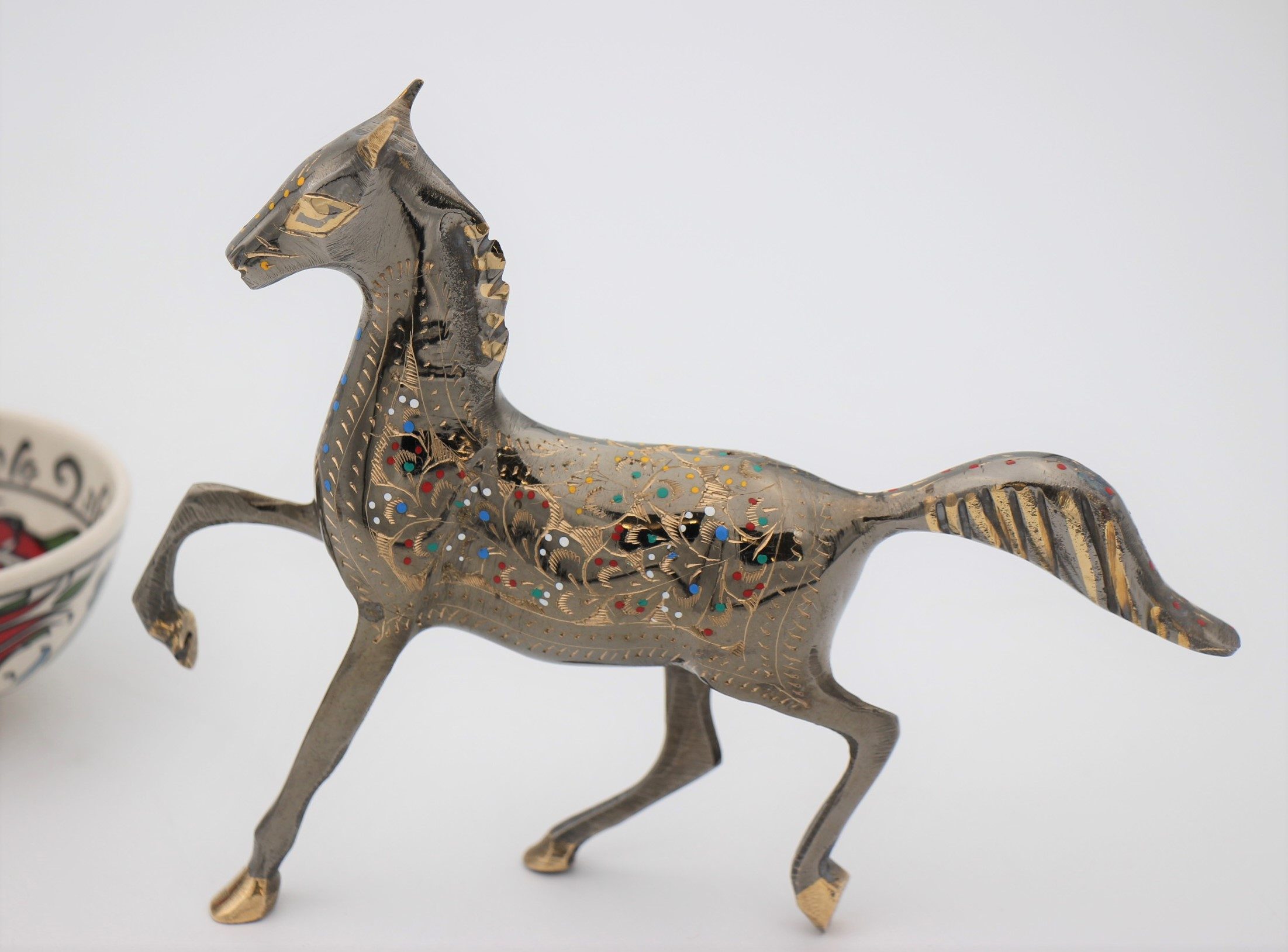 Brass Handcrafted Prancing Horse 15 cm