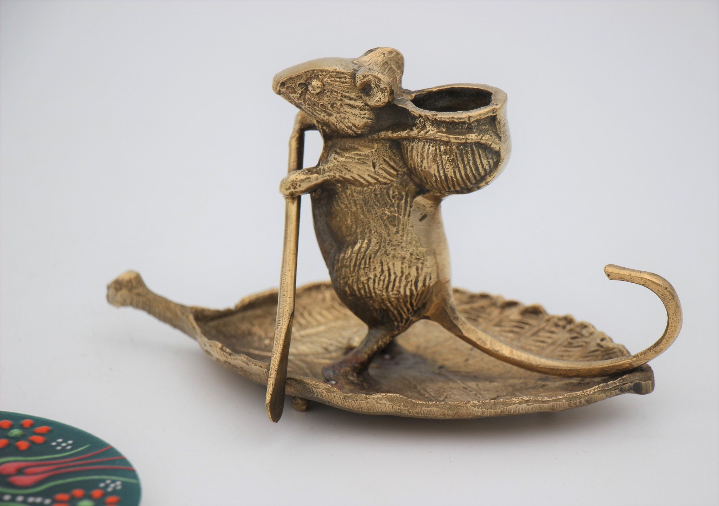 Brass Handcrafted Rat 15 cm