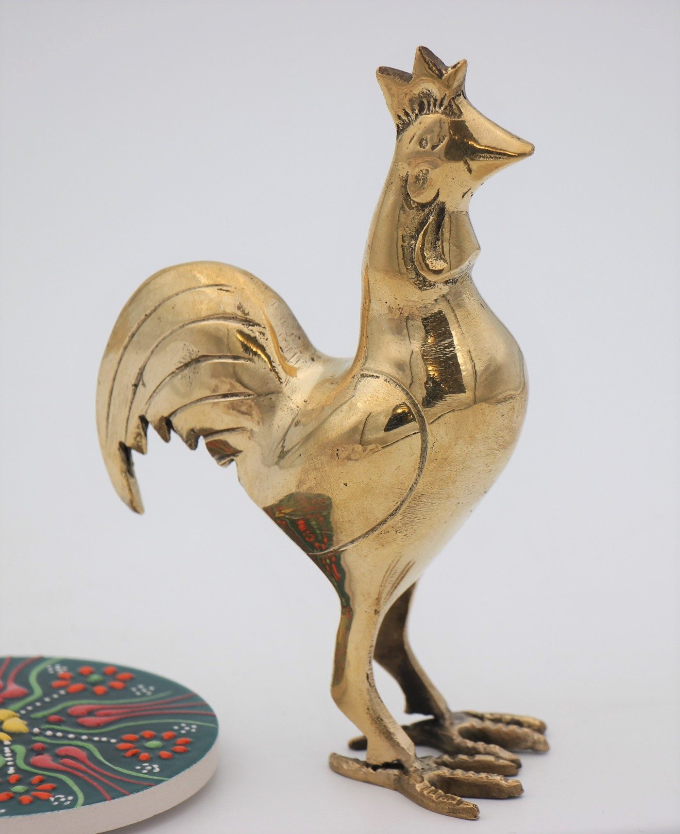 Brass Handcrafted Rooster 15 cm