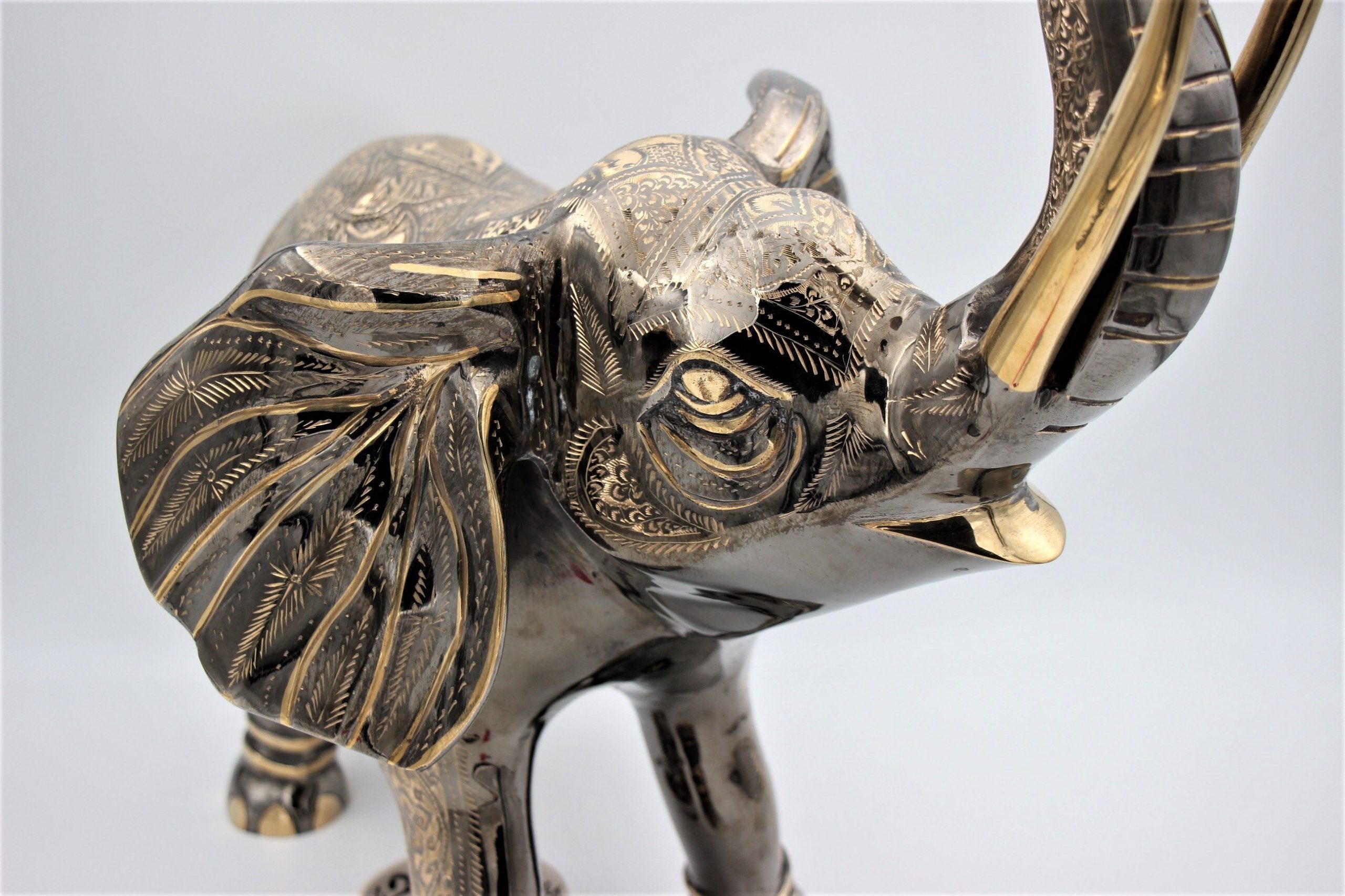 Brass Handcrafted Wild Elephant 61 cm c
