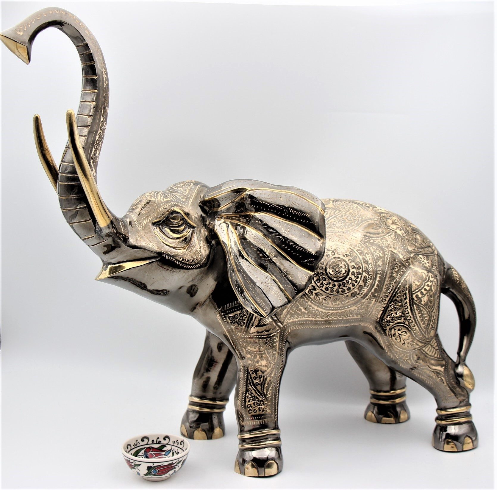 Brass Handcrafted Wild Elephant 61 cm