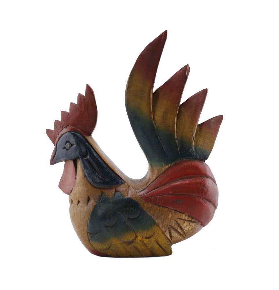 Carved Wooden Small Chicken 3 Carved Wooden Small Chicken