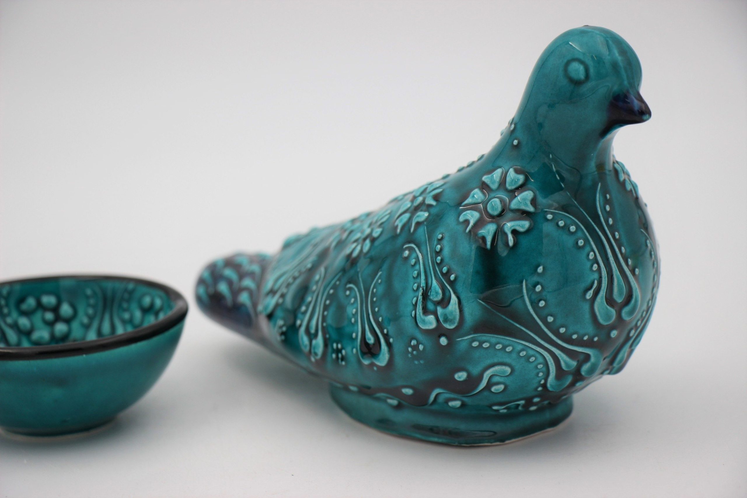 Ceramic Pigeon Turquoise 1