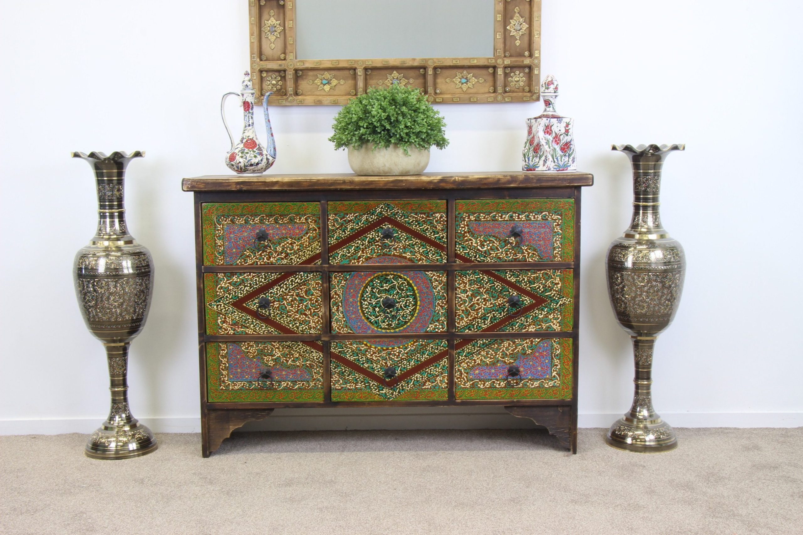 Colourful Hand Painted 9 Drawer Unit 1 1