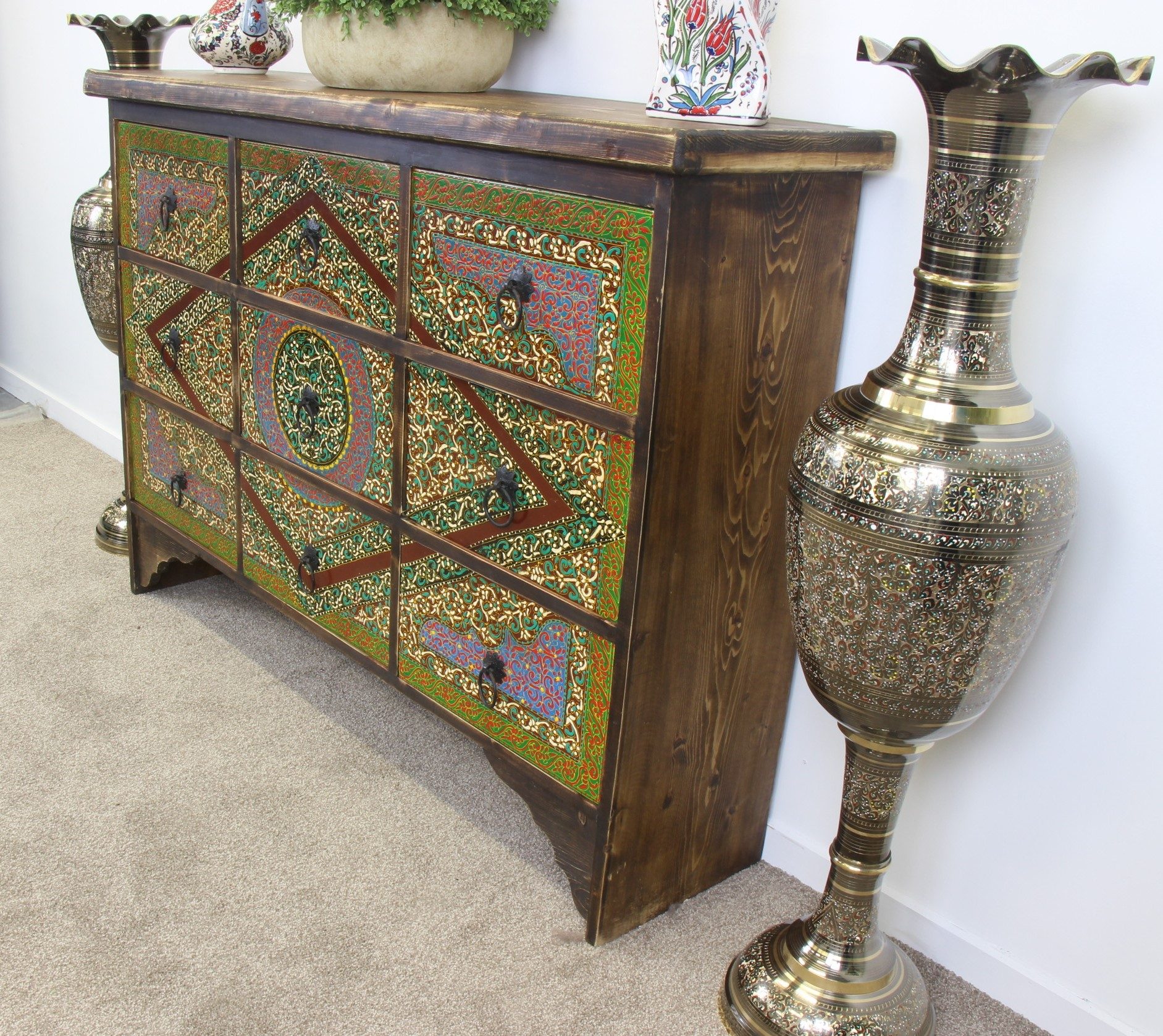 Colourful Hand Painted 9 Drawer Unit 1 11