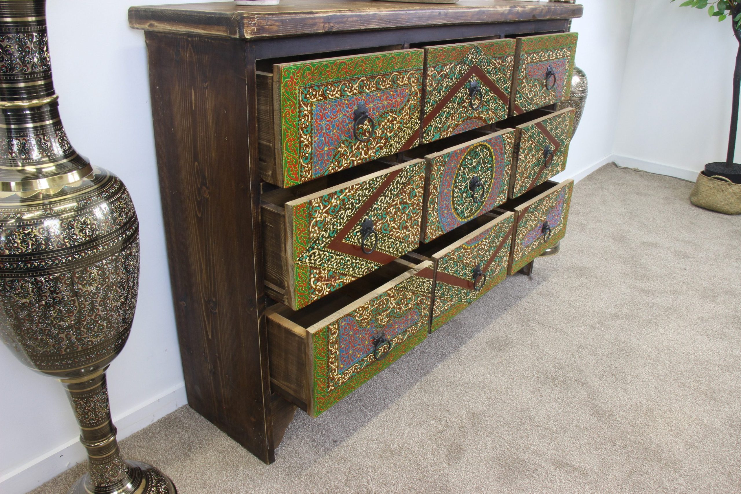 Colourful Hand Painted 9 Drawer Unit 1 4