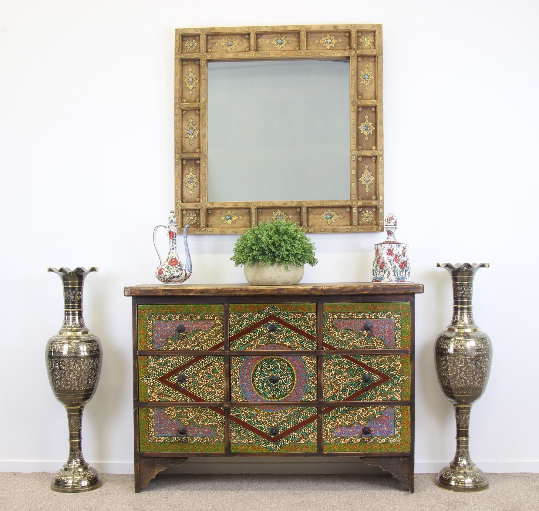 Colourful Hand Painted 9 Drawer Unit 1