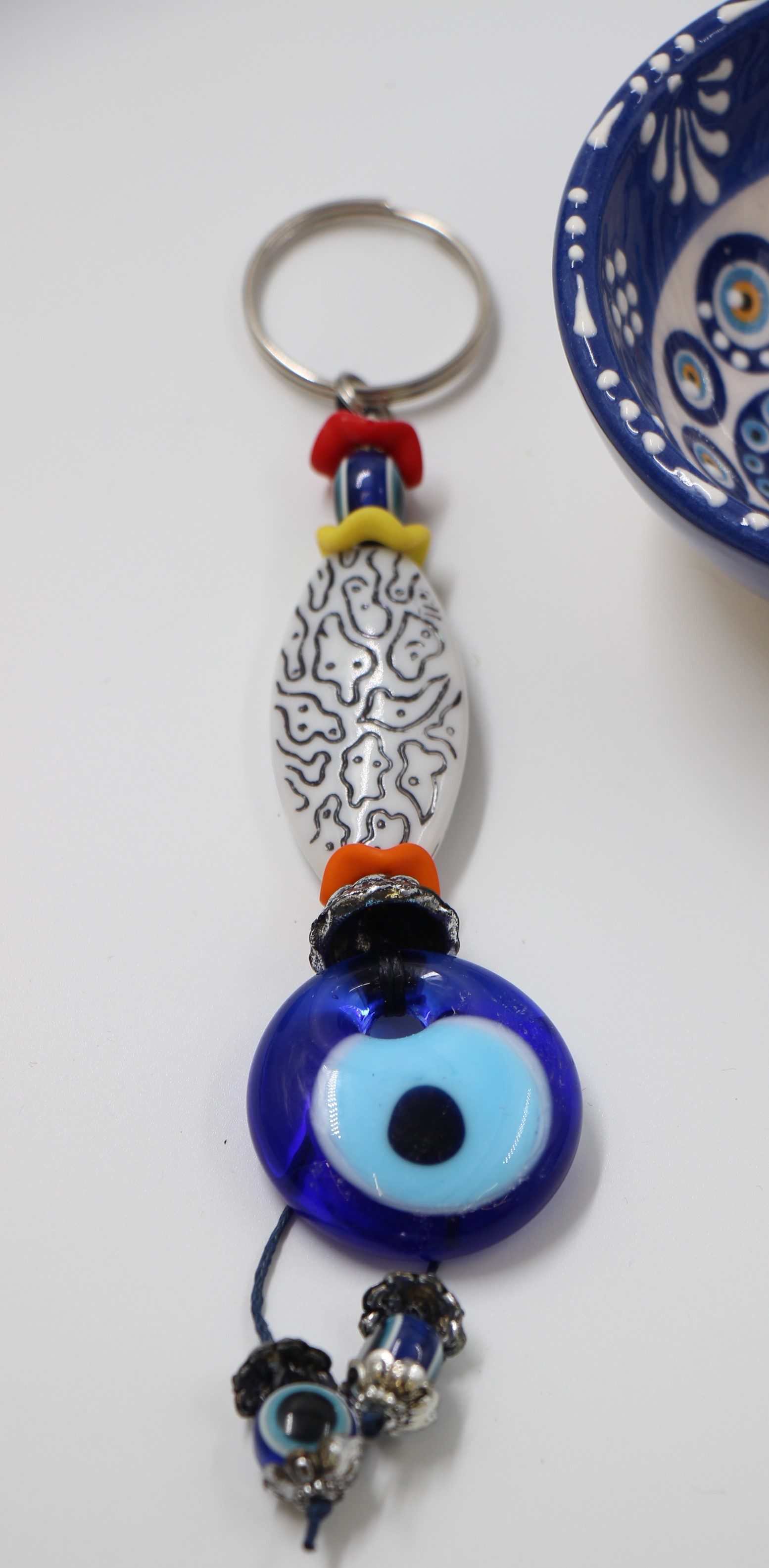 Evil Eye Bag TagKey Ring 24