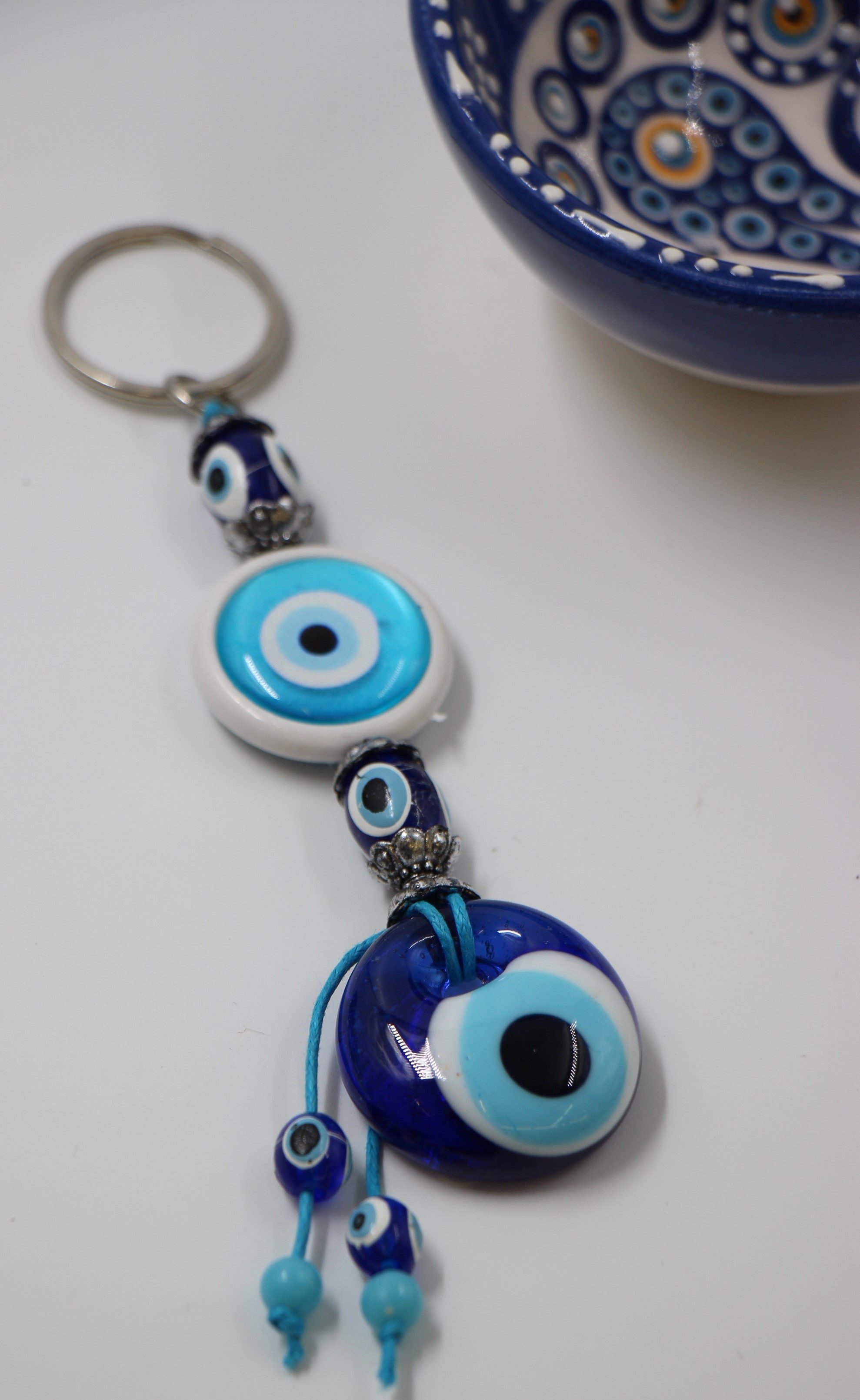 Evil Eye Coloured Disc Key Ring 2