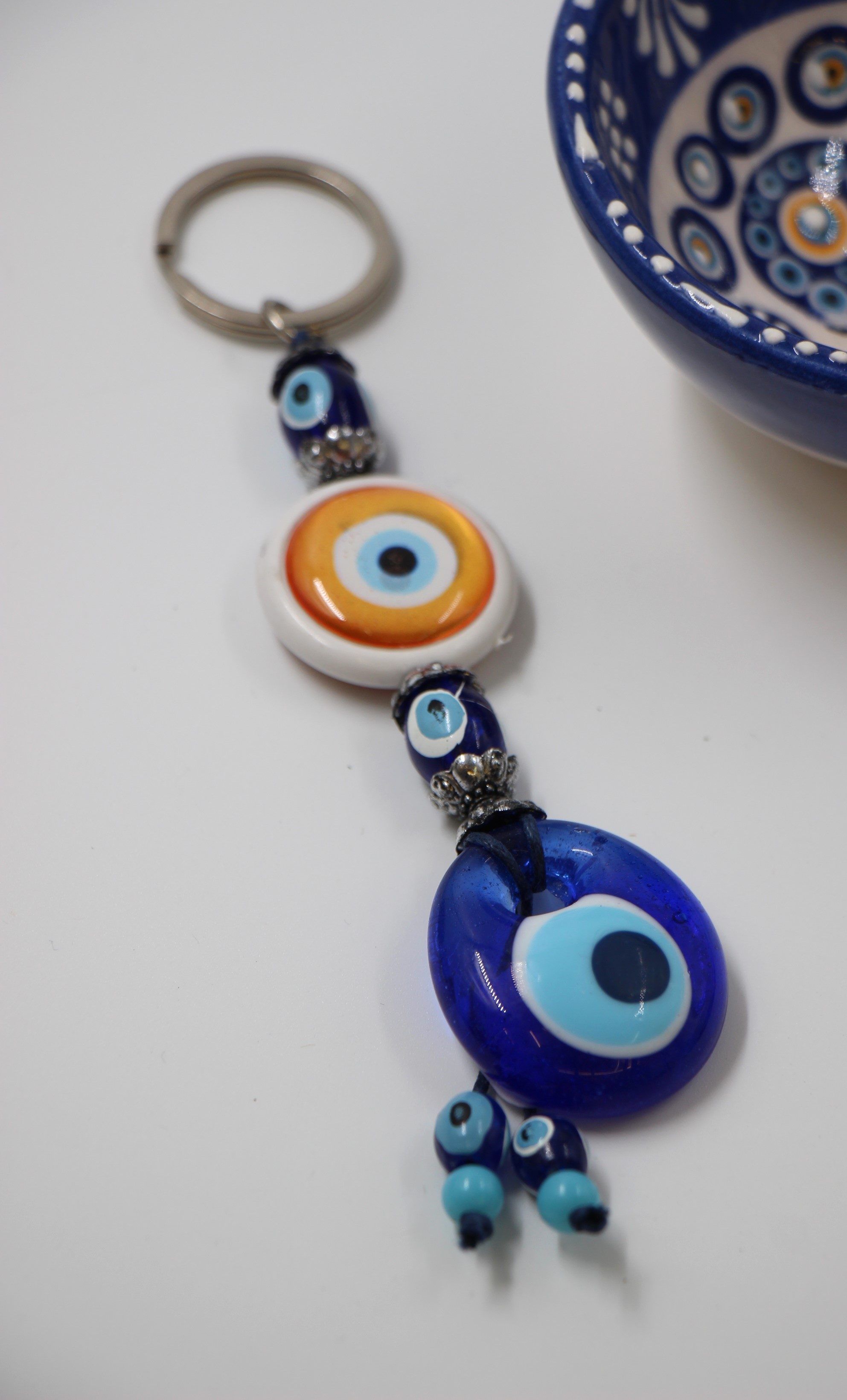 Evil Eye Coloured Disc Key Ring 3