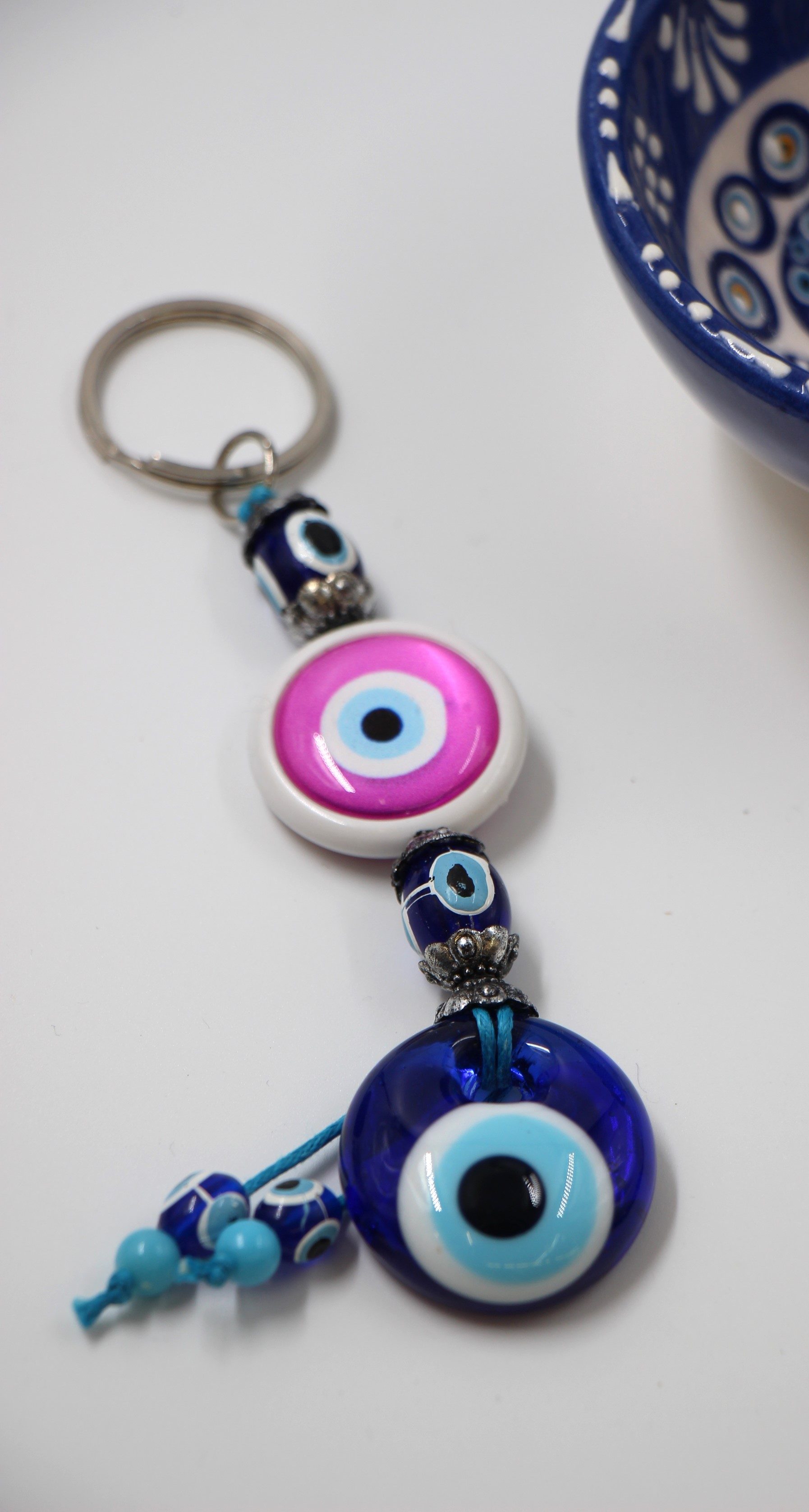 Evil Eye Coloured Disc Key Ring 4