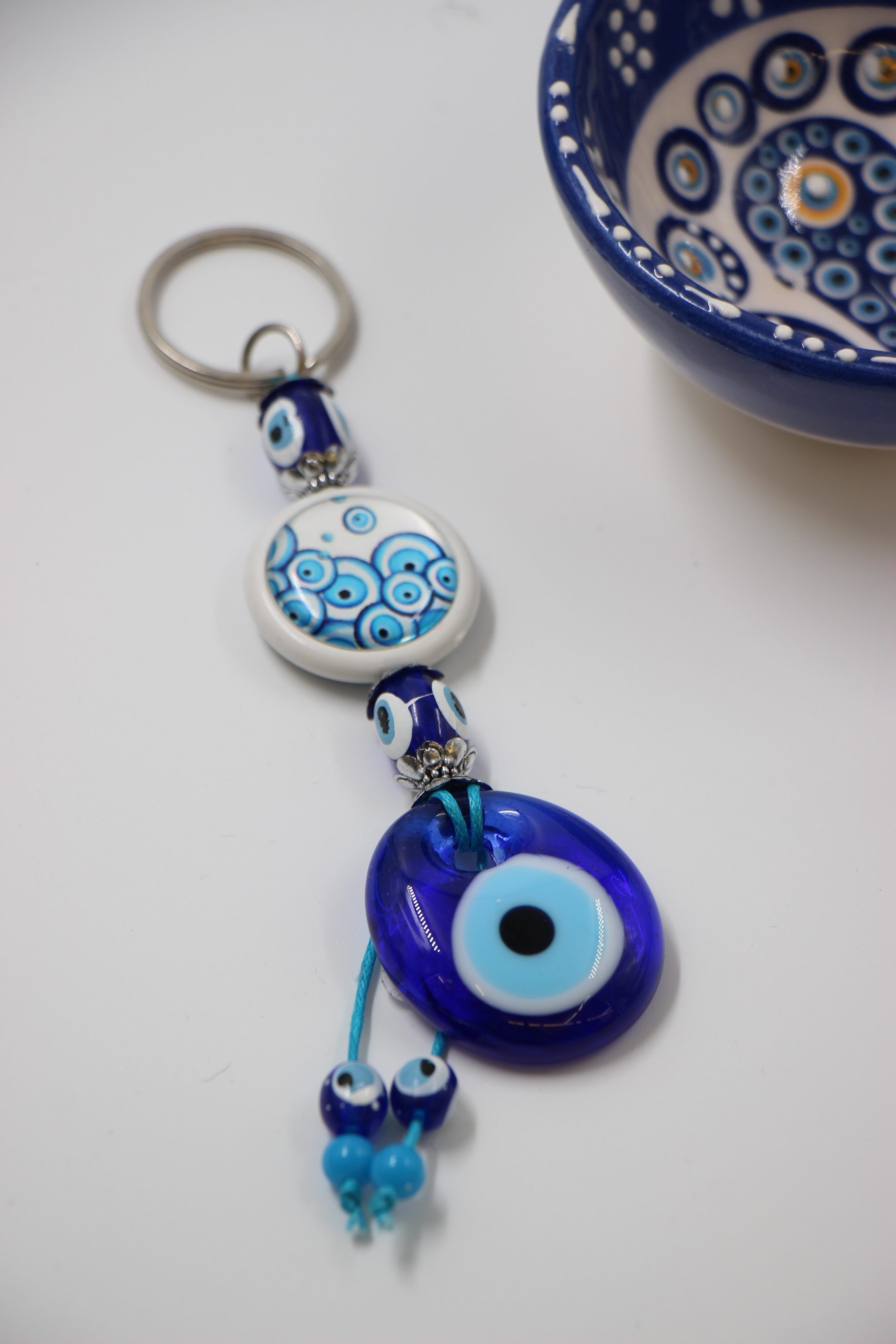 Evil Eye Disc Key Ring 3 2