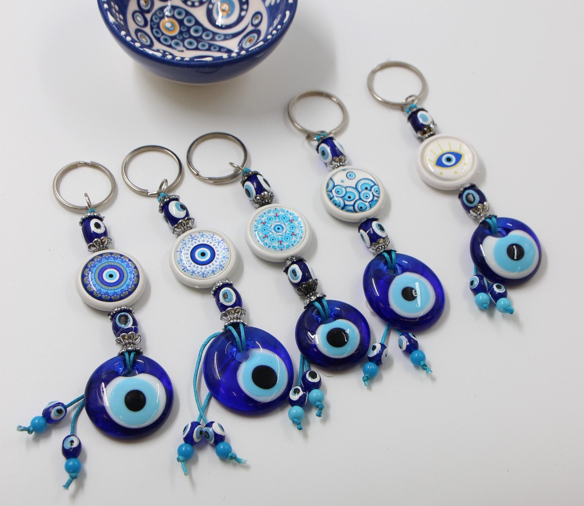 Evil Eye Disc Key Ring 3