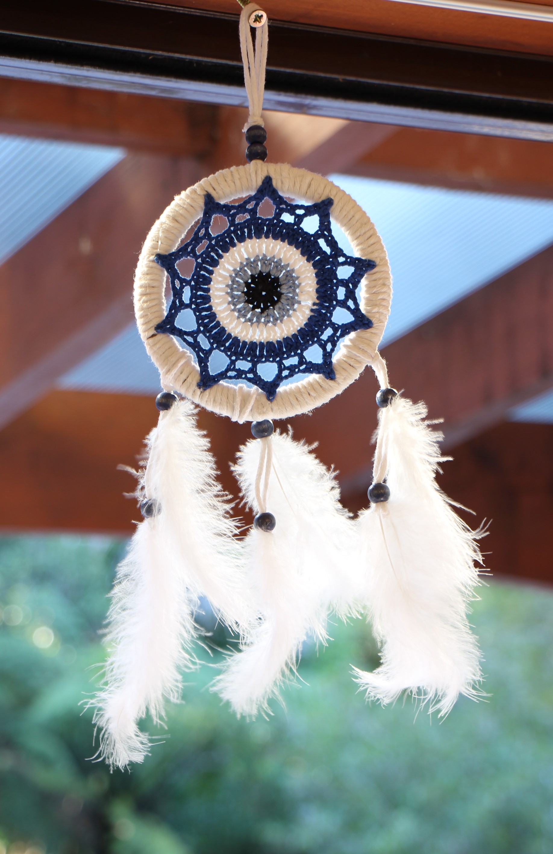 Evil Eye Dream Catcher 12cm Evil Eye blue