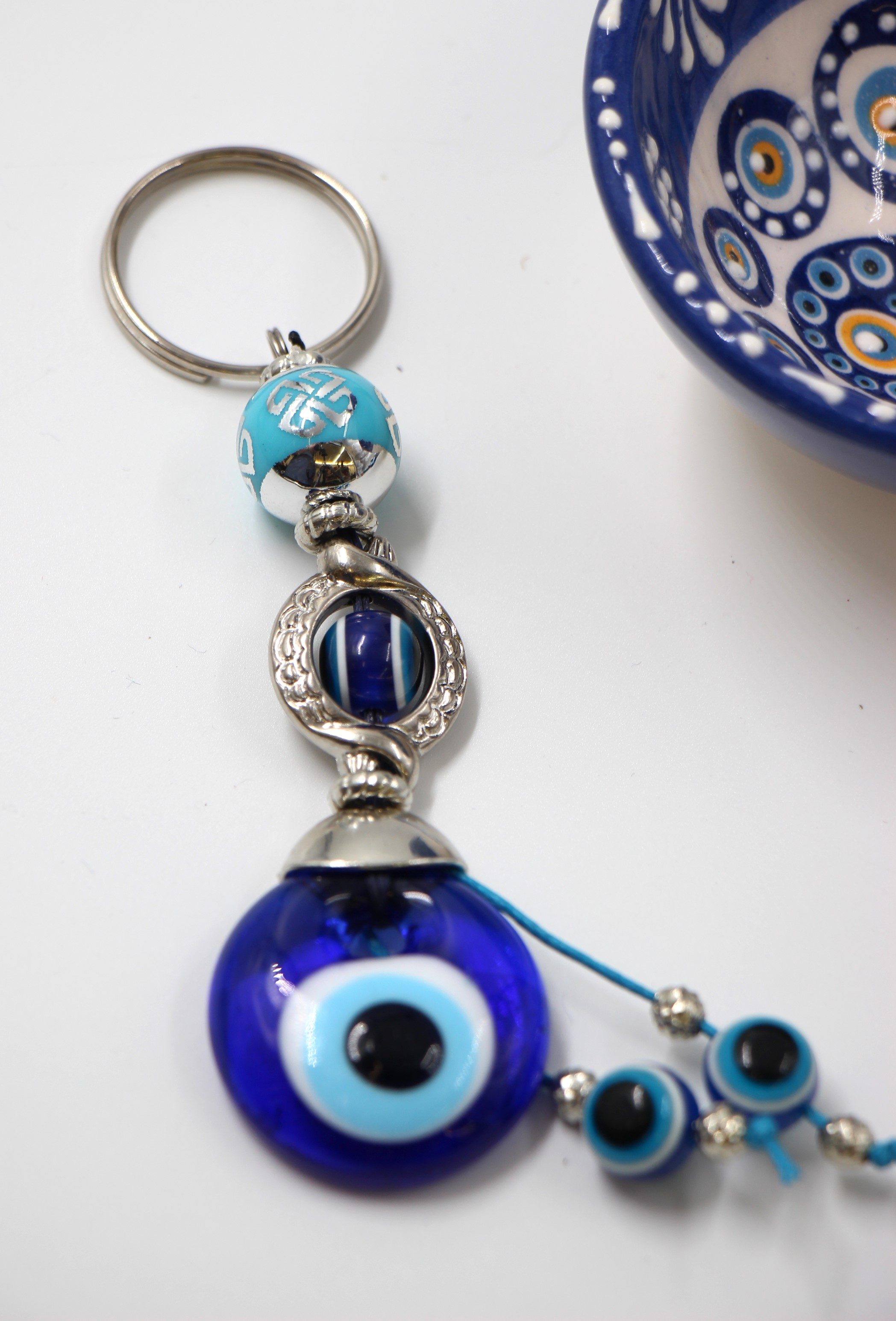 Evil Eye Key Ring bag Tag 24C