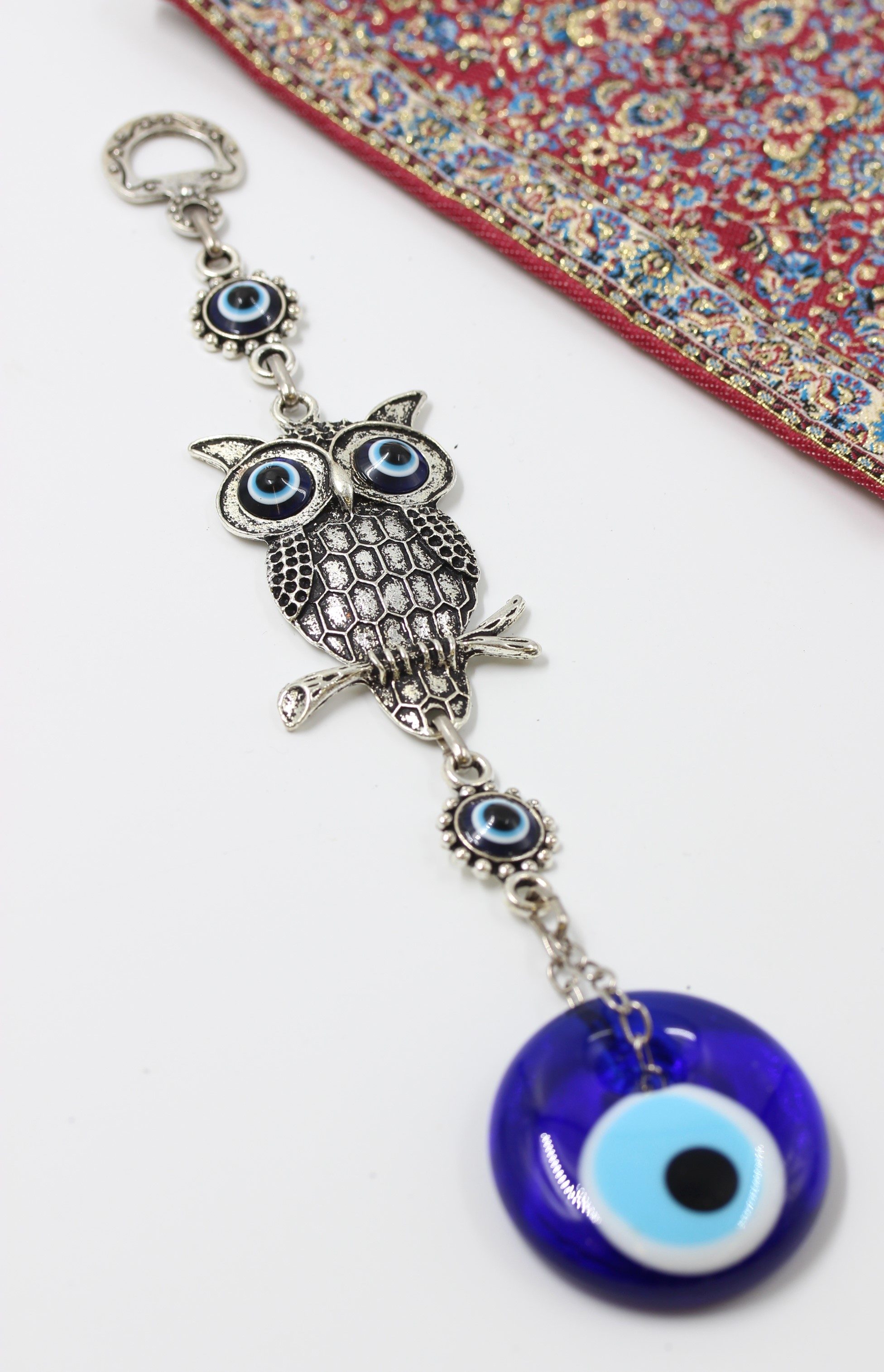 Evil Eye Metal Wall Hanging Small Owl