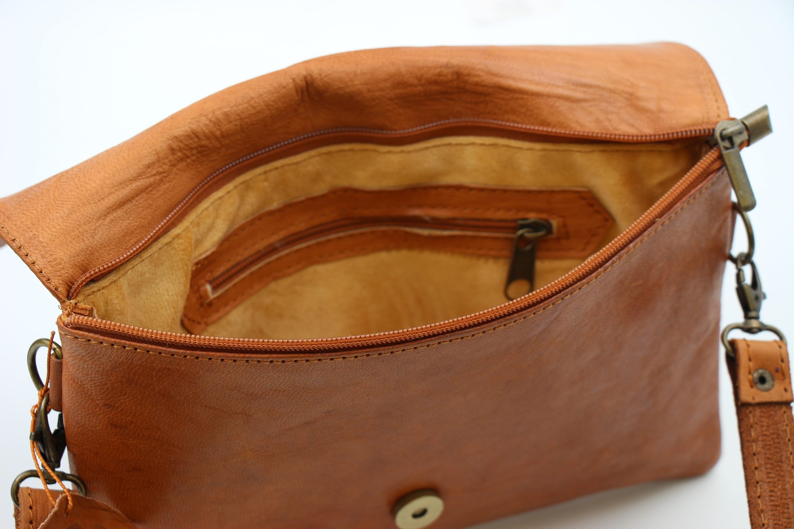 Genuine Moroccan Leather Clutch Purse - Brown 5