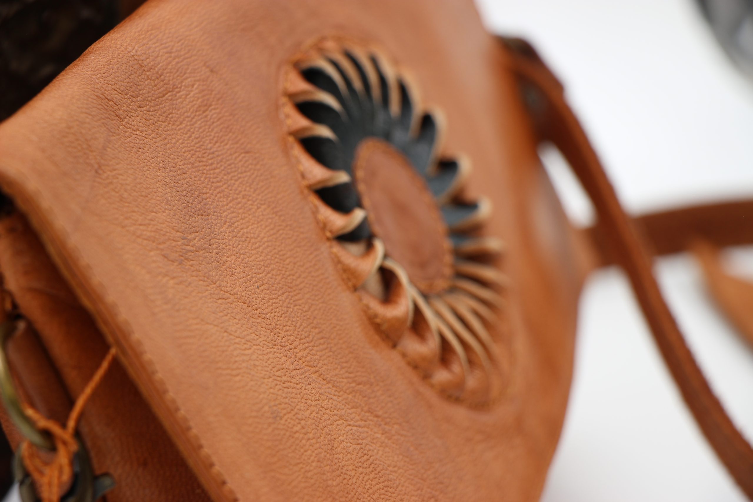 Genuine Moroccan Leather Clutch Purse - Brown 6