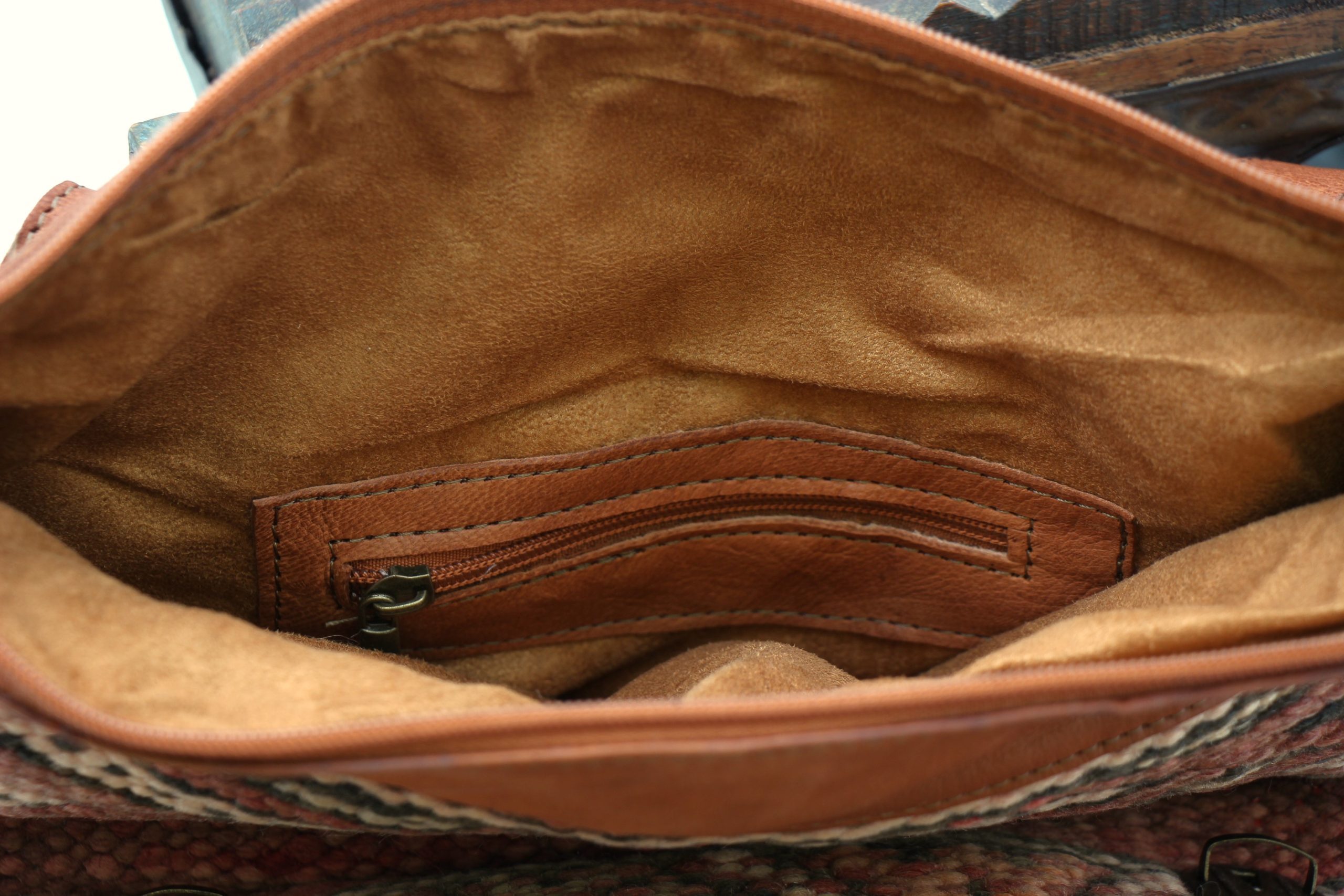 Genuine Moroccan Leather & Kilim Back Pack 3